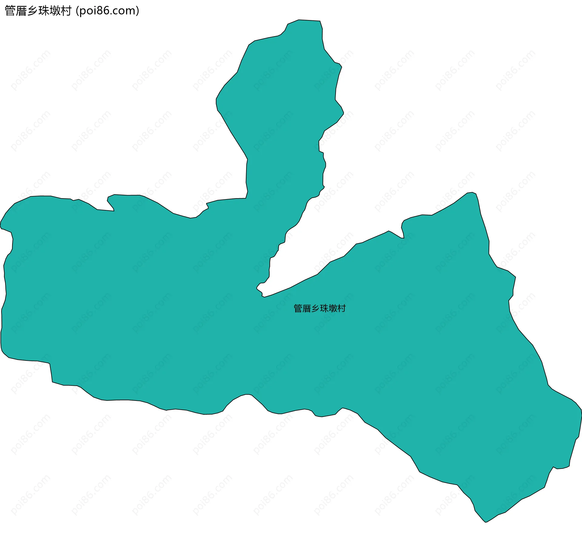 管厝乡珠墩村边界地图