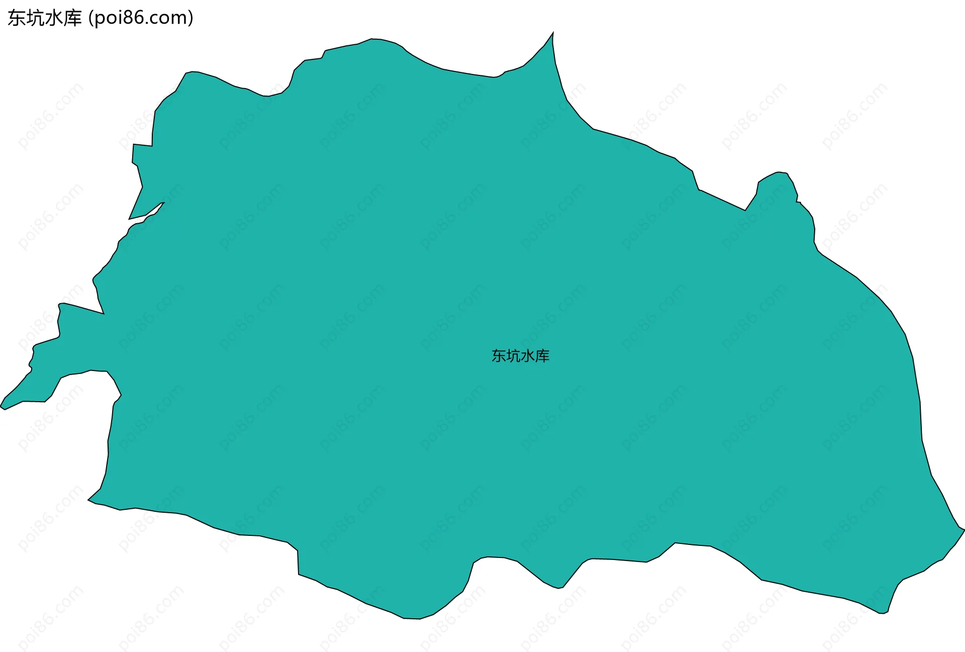 东坑水库边界地图
