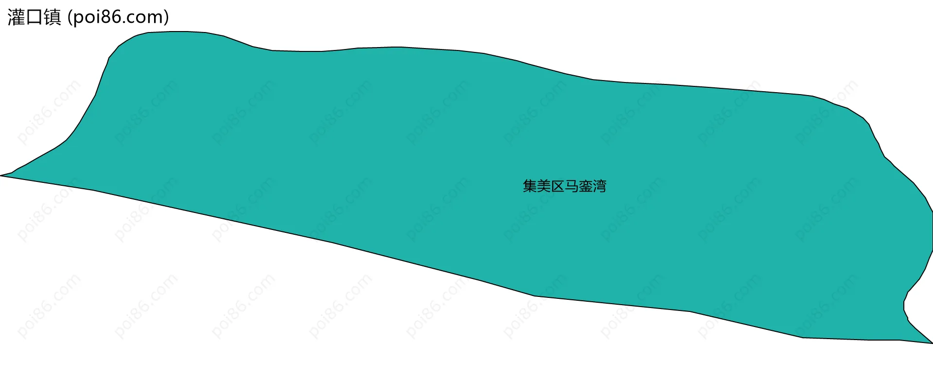 灌口镇边界地图(五级行政区划)