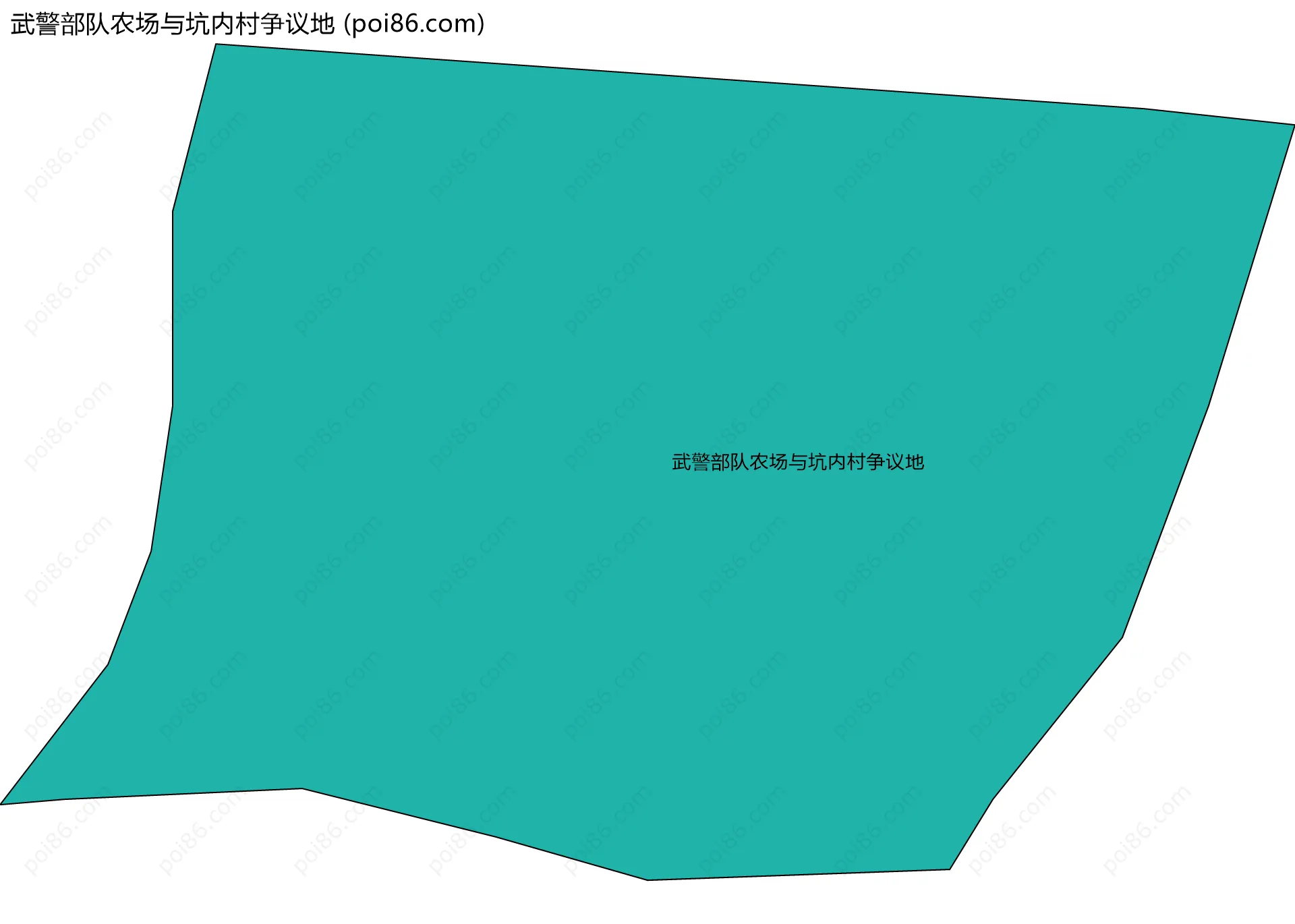 武警部队农场与坑内村争议地边界地图