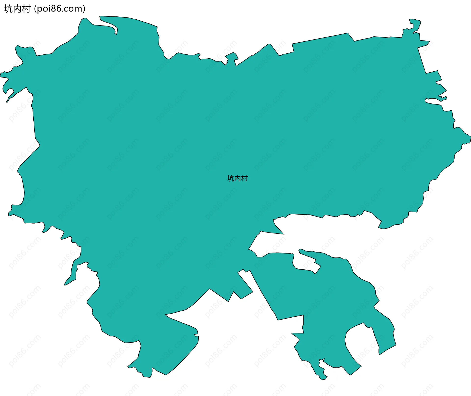 坑内村边界地图
