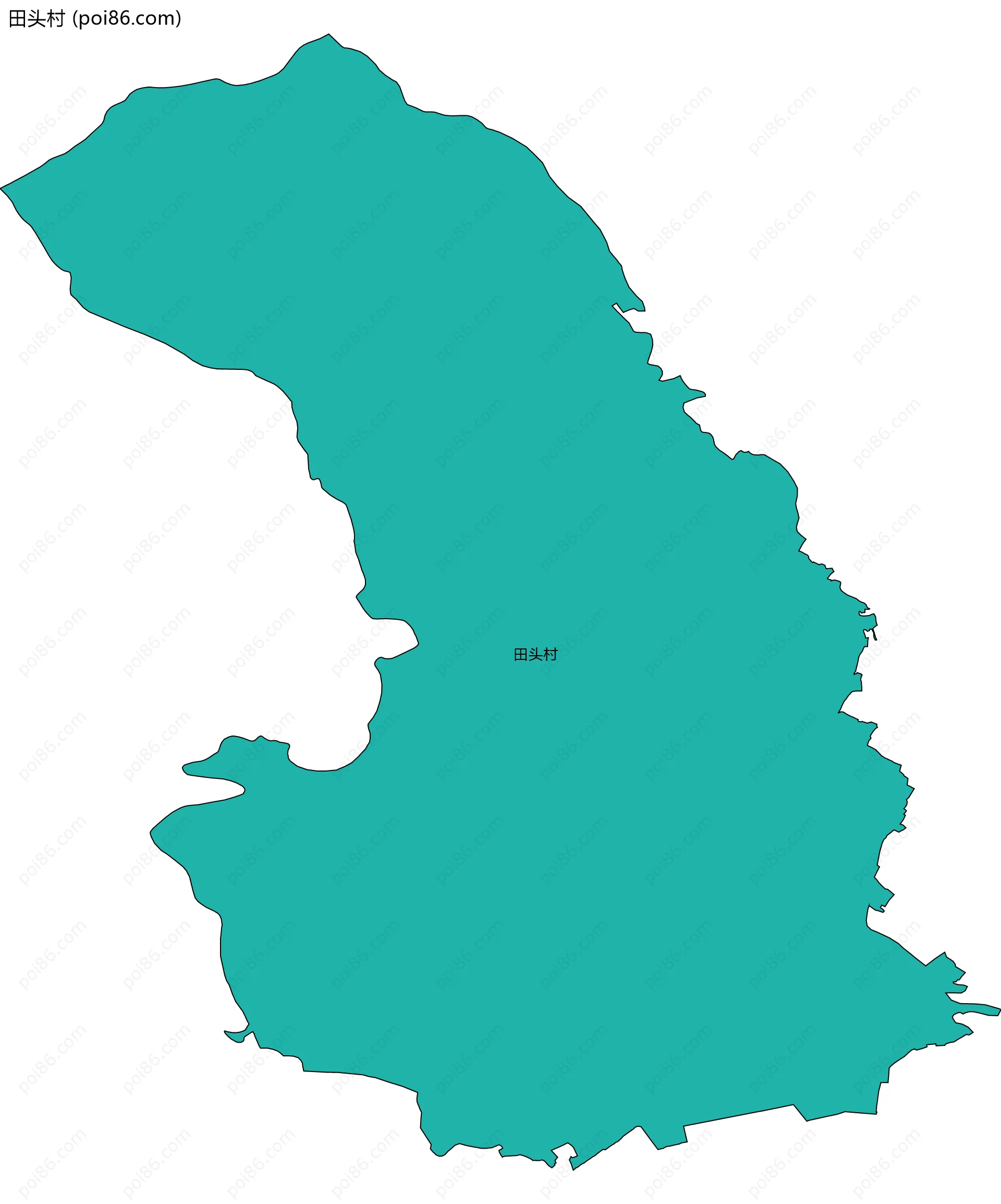 田头村边界地图