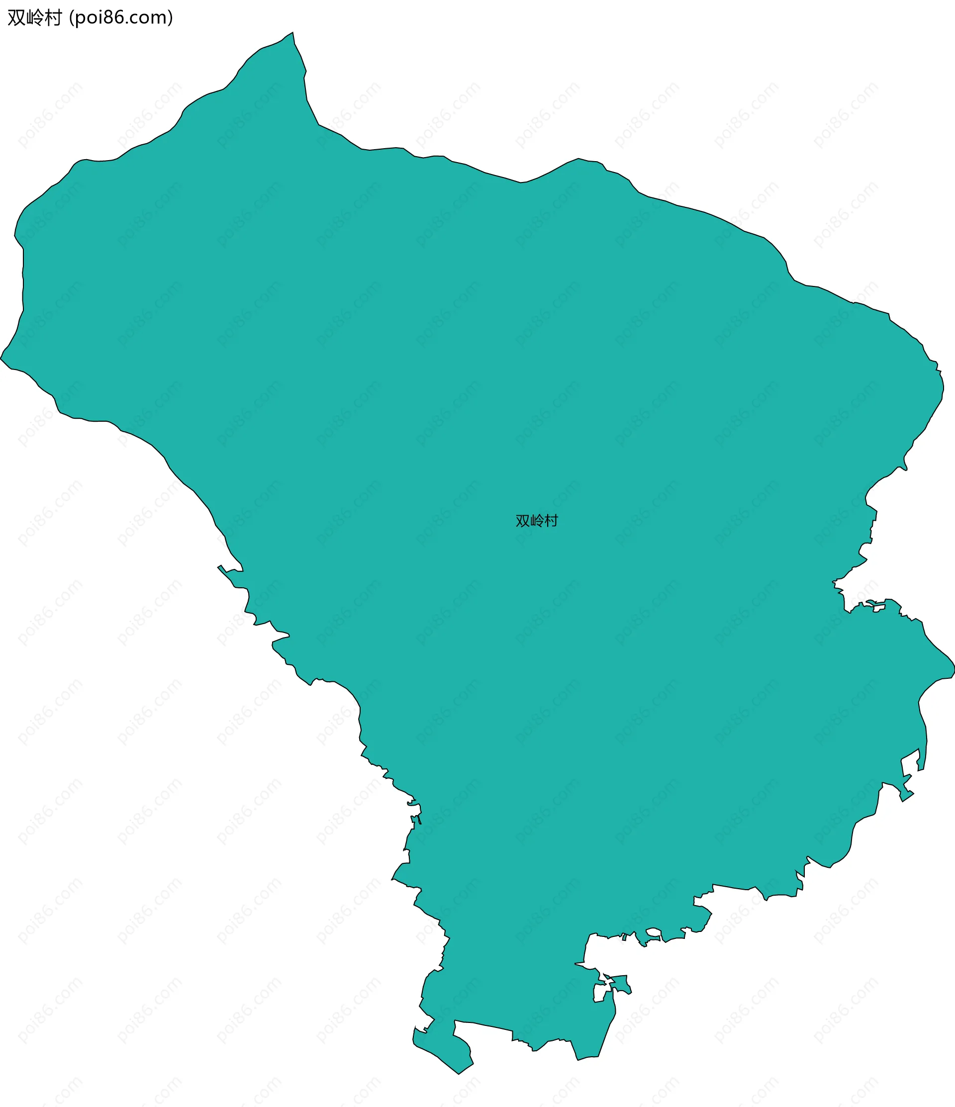 双岭村边界地图