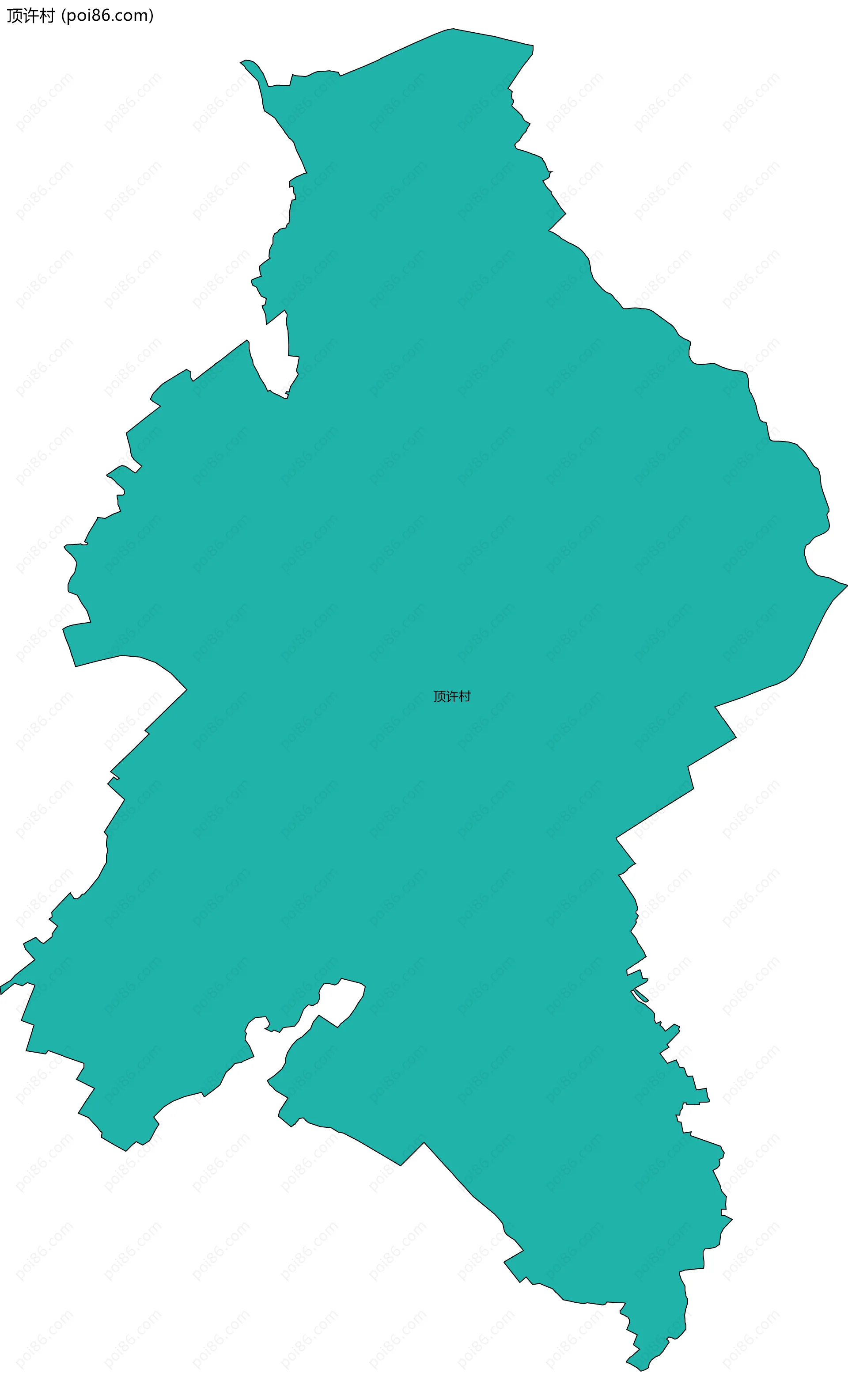 顶许村边界地图