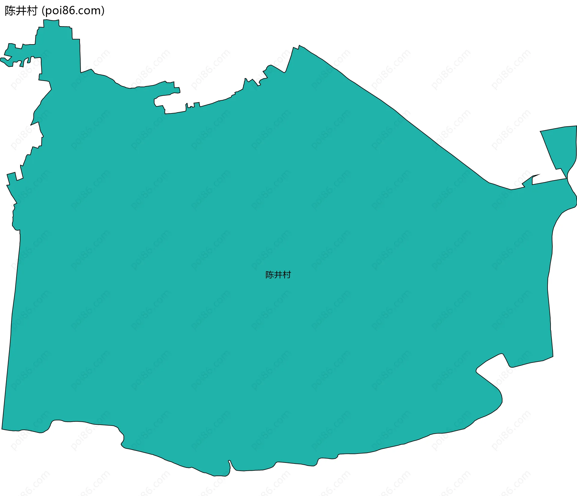 陈井村边界地图