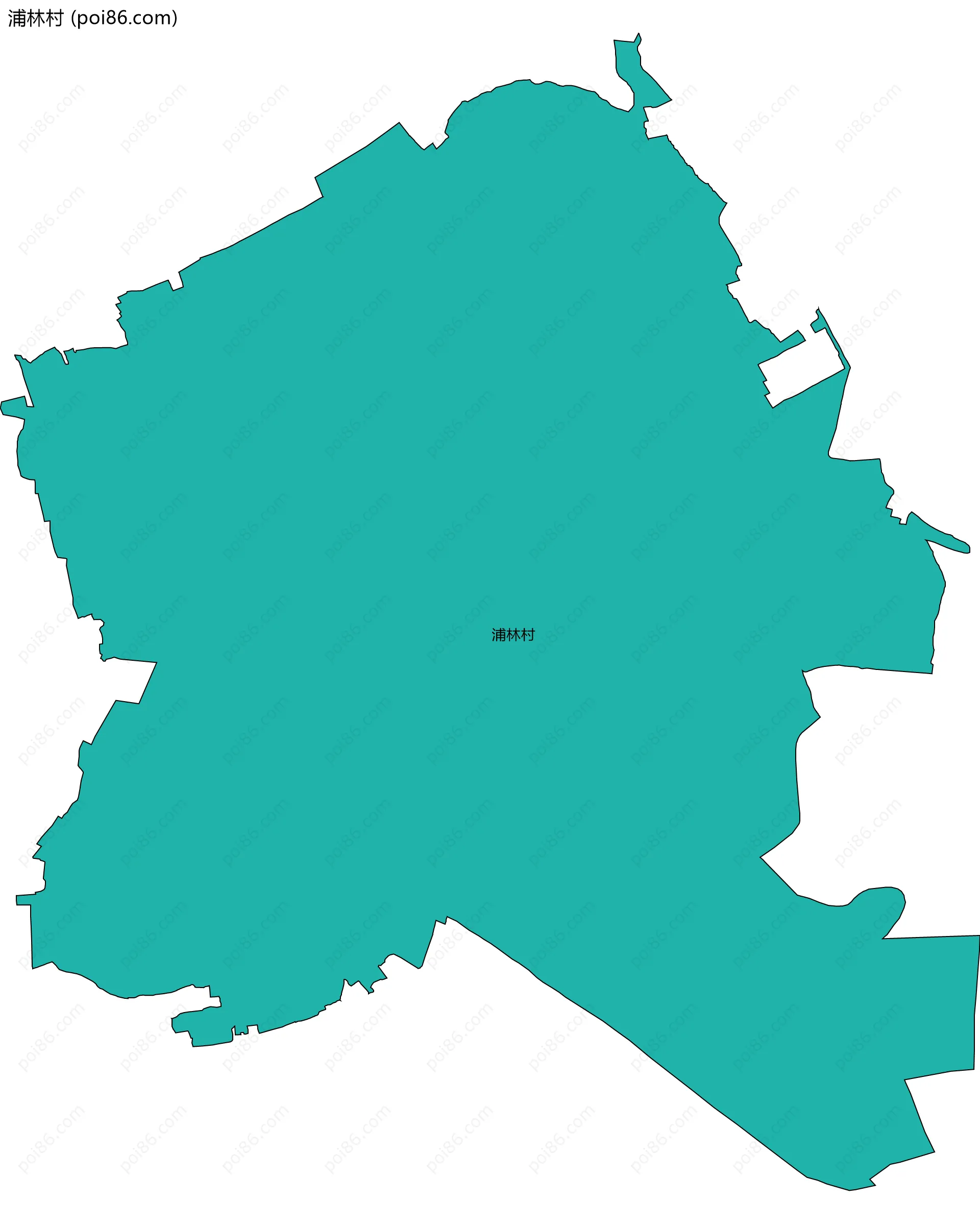 浦林村边界地图