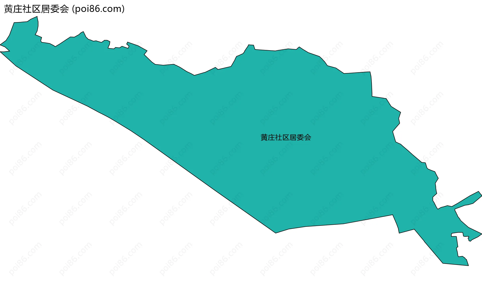 黄庄社区居委会边界地图