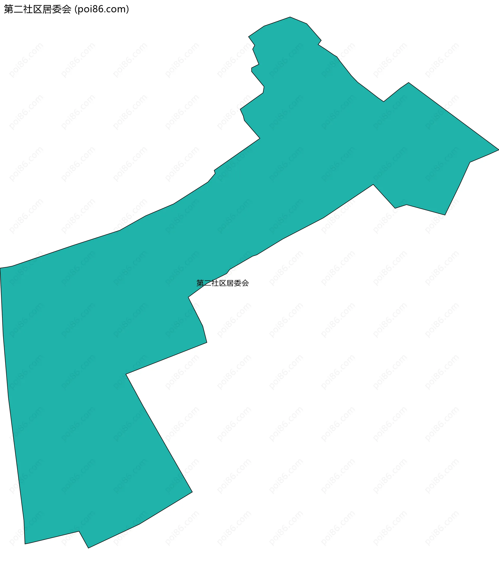 第二社区居委会边界地图