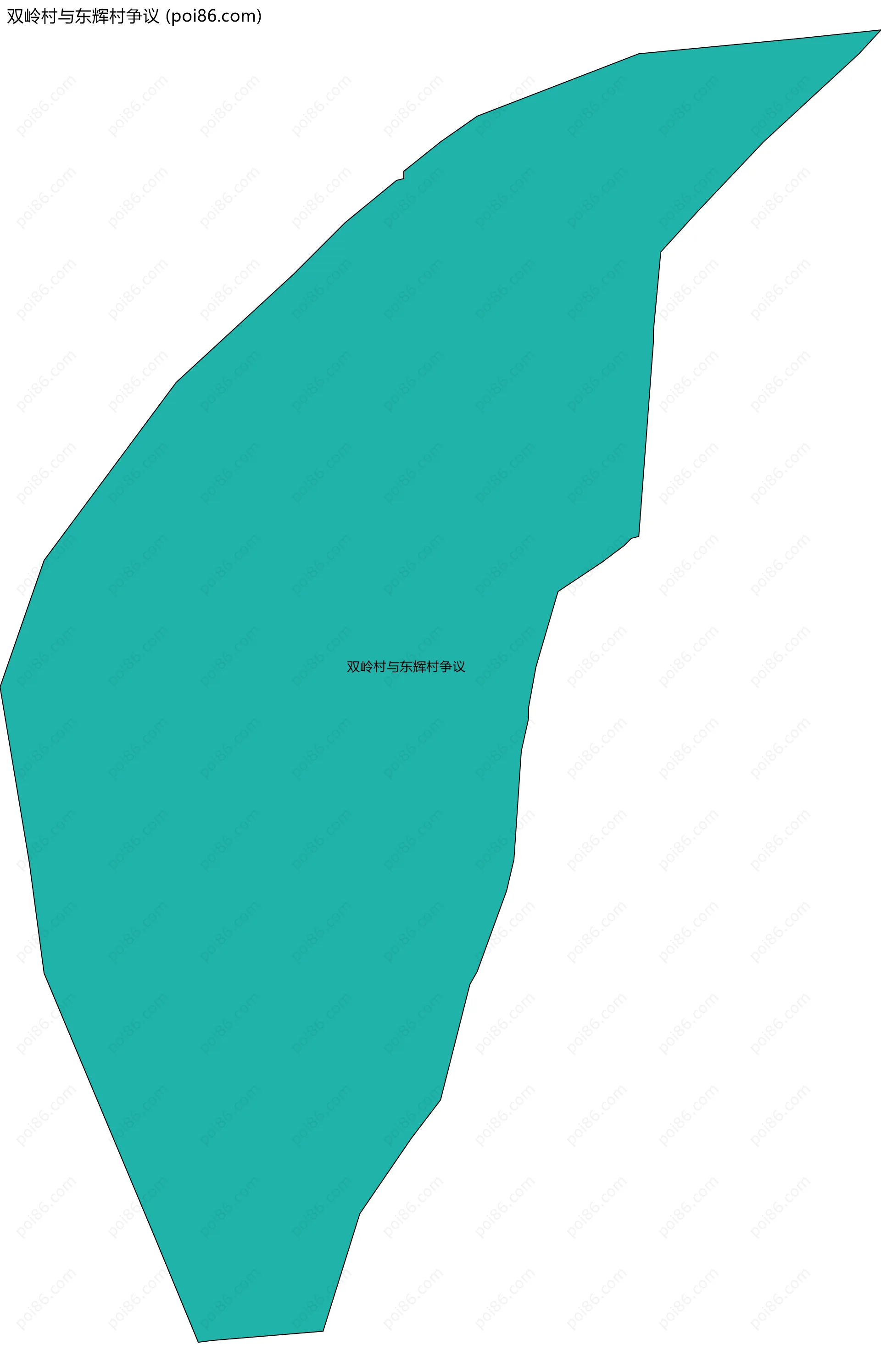 双岭村与东辉村争议边界地图