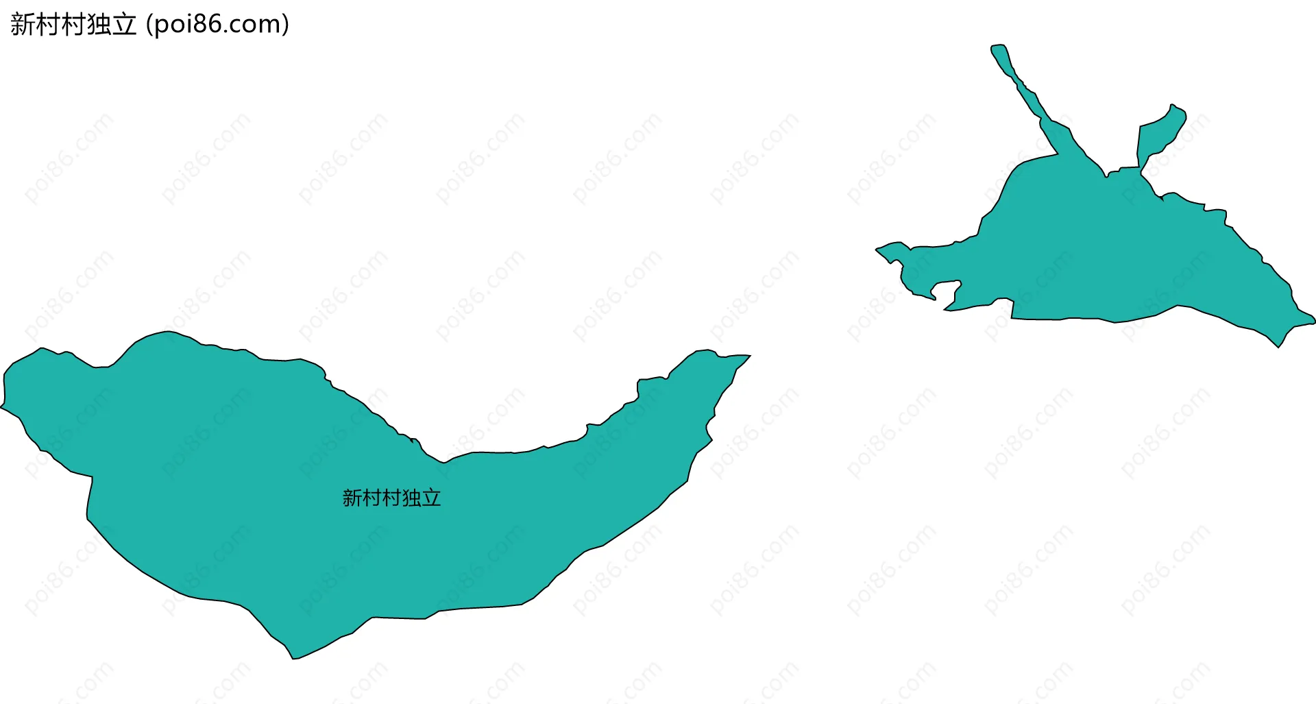 新村村独立边界地图