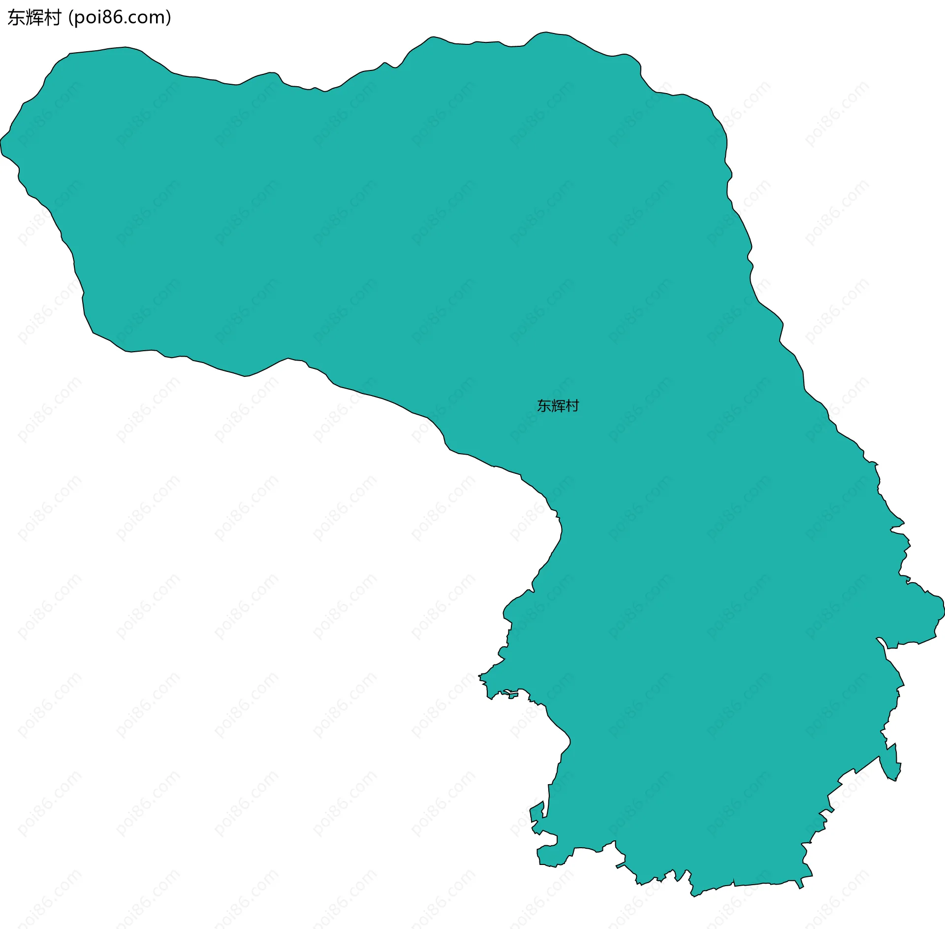 东辉村边界地图