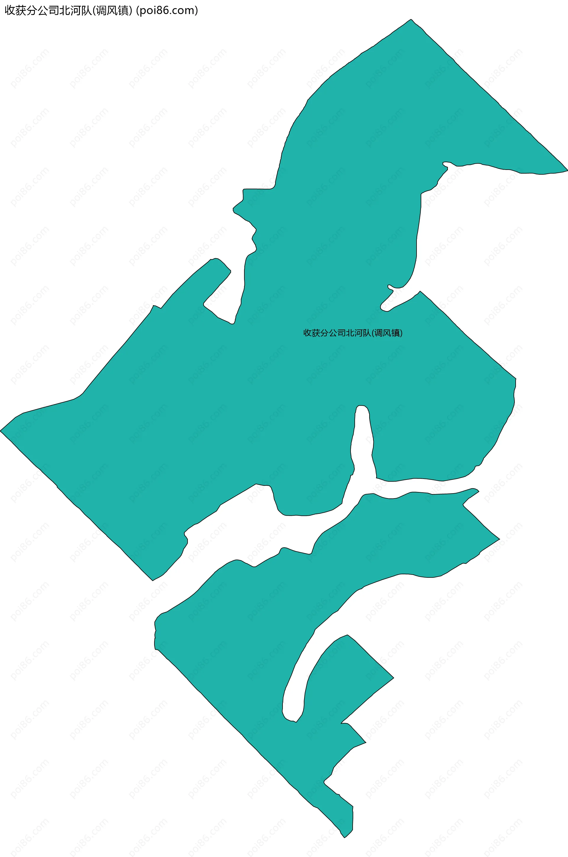收获分公司北河队(调风镇)边界地图