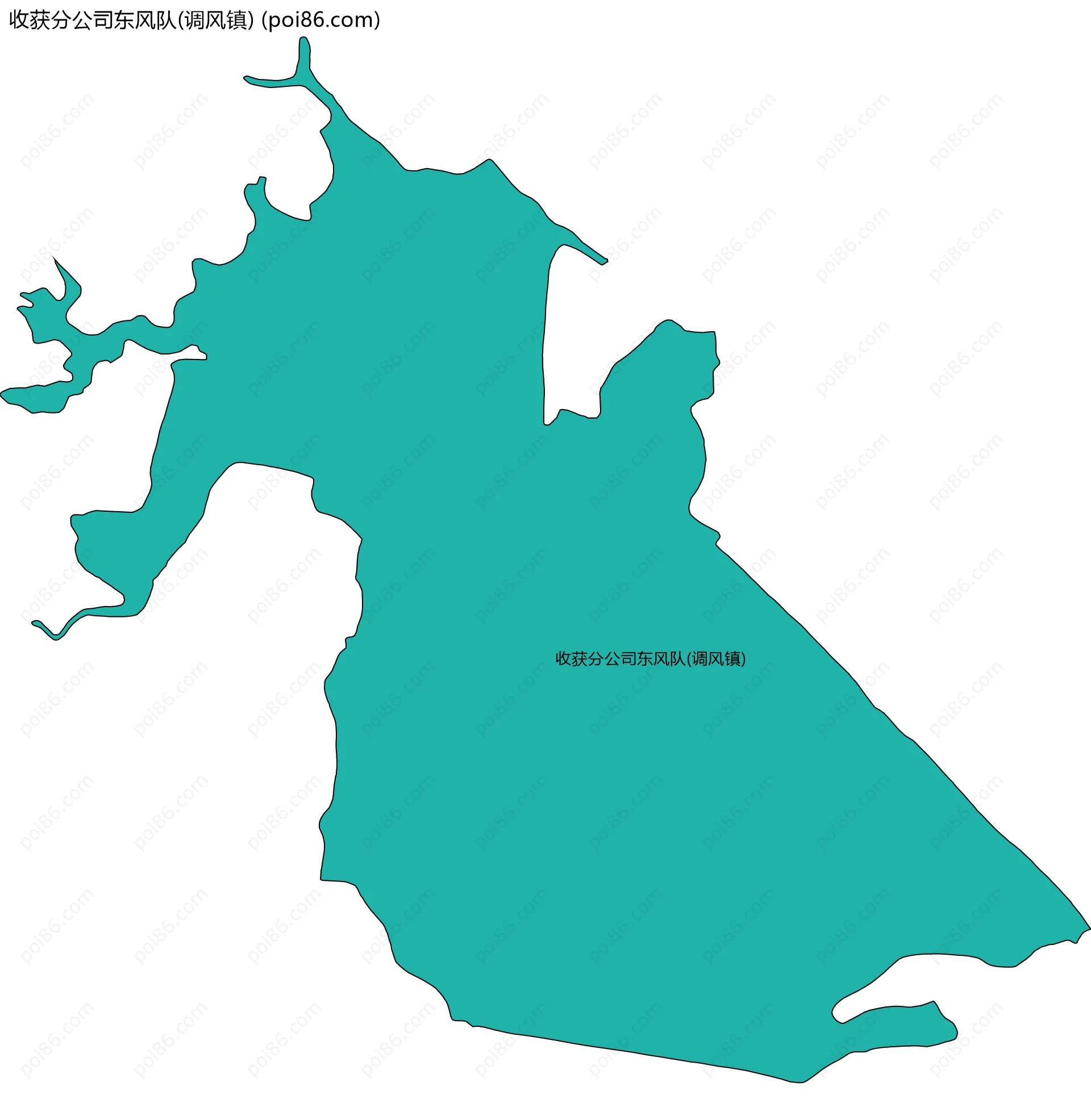 收获分公司东风队(调风镇)边界地图
