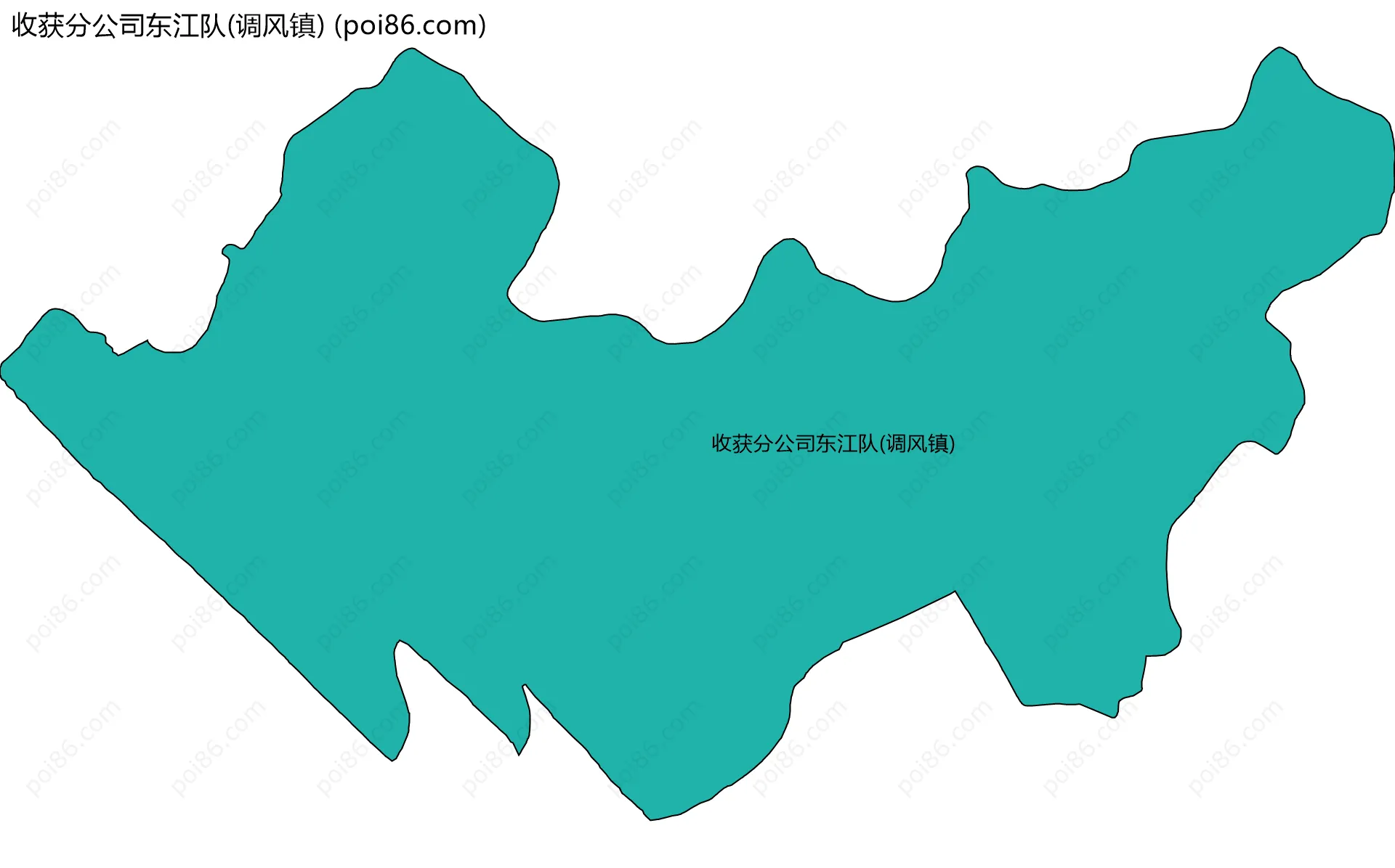 收获分公司东江队(调风镇)边界地图