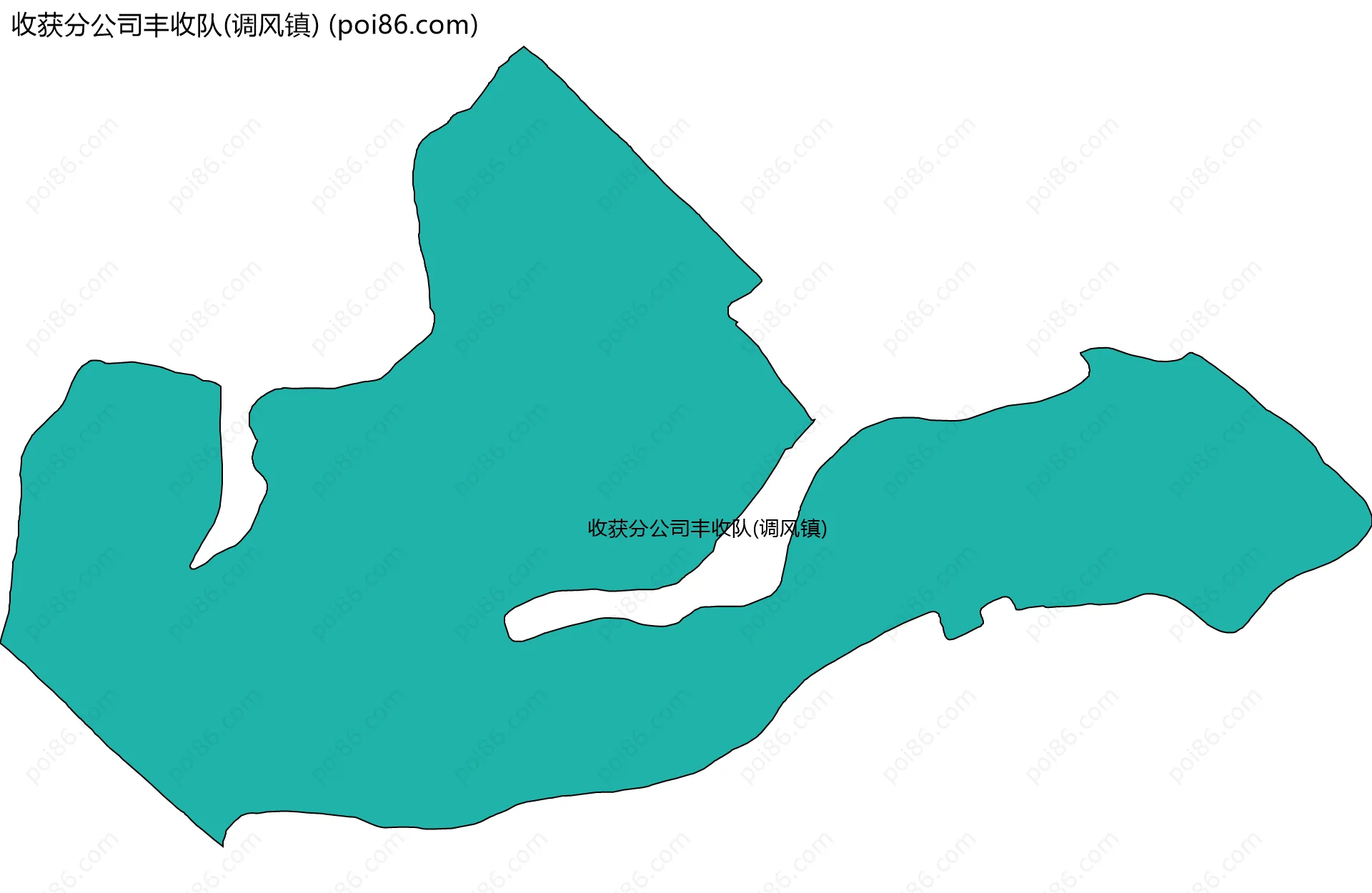 收获分公司丰收队(调风镇)边界地图