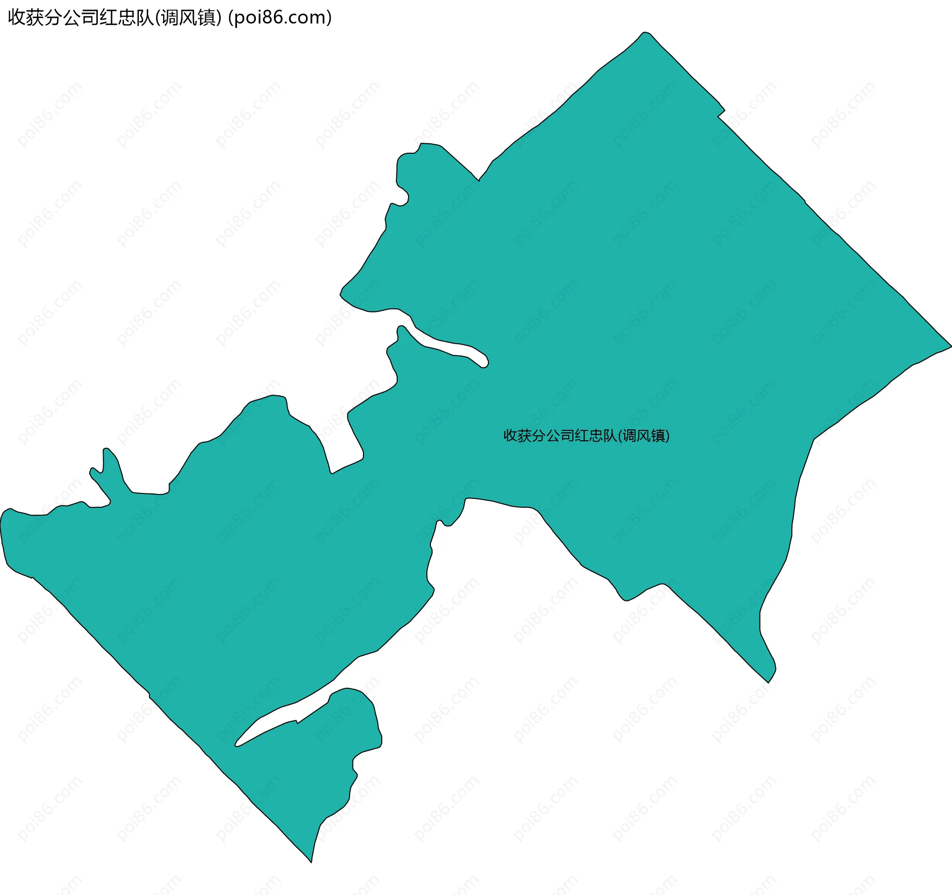 收获分公司红忠队(调风镇)边界地图