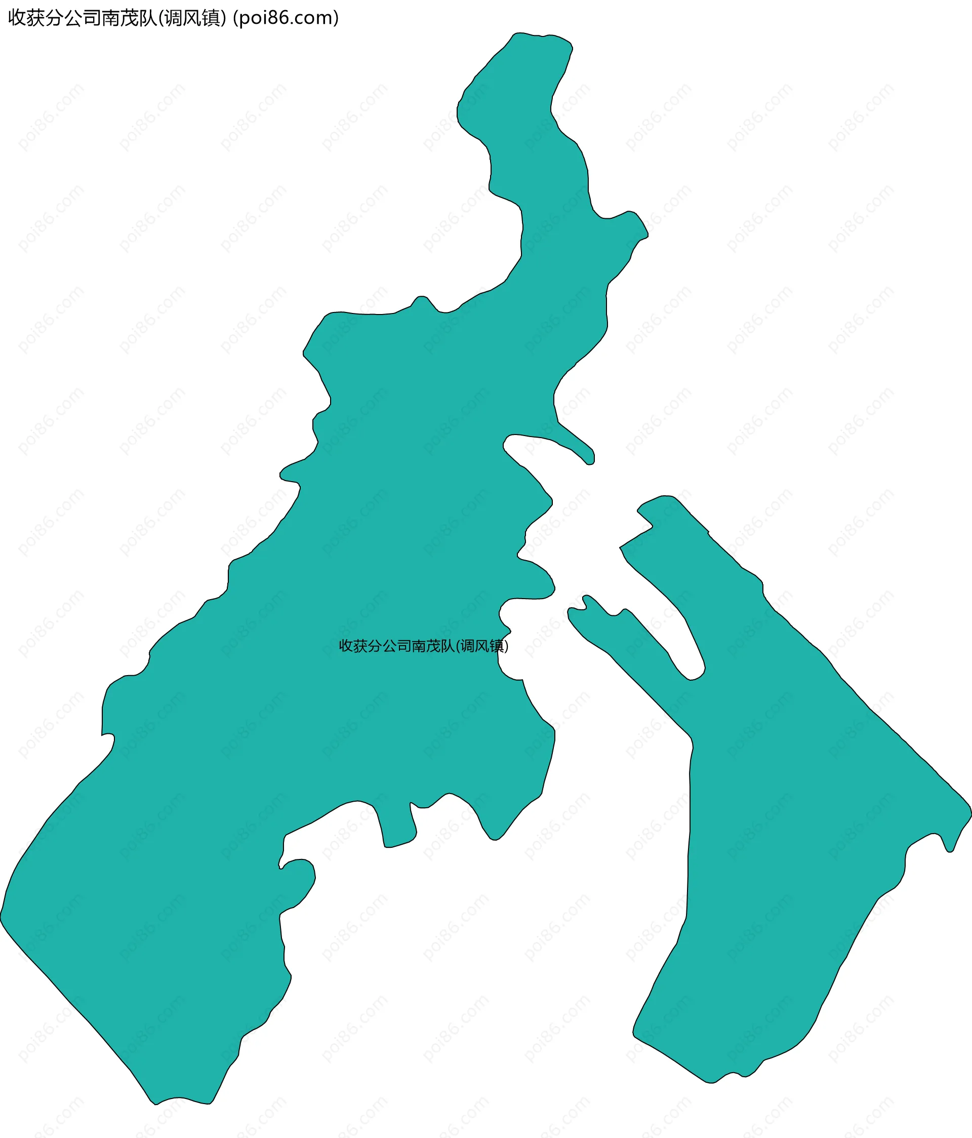 收获分公司南茂队(调风镇)边界地图