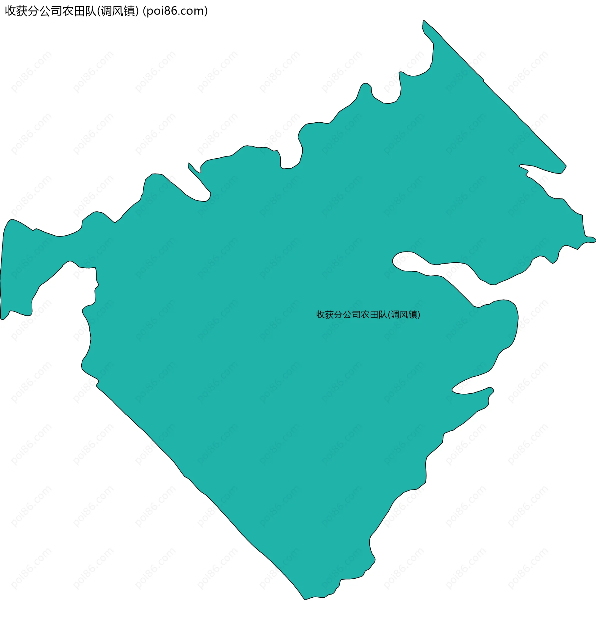 收获分公司农田队(调风镇)边界地图