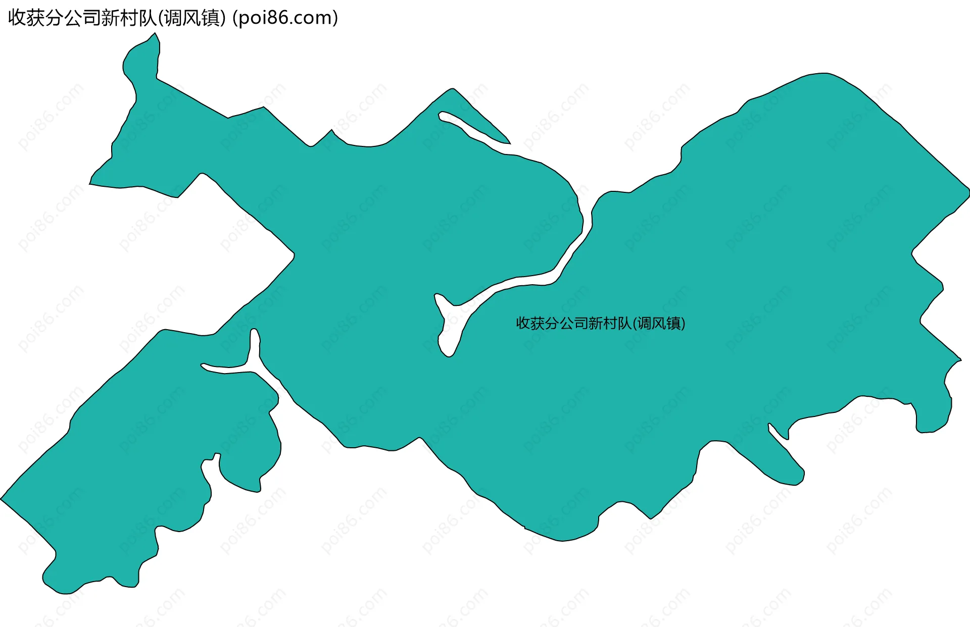 收获分公司新村队(调风镇)边界地图