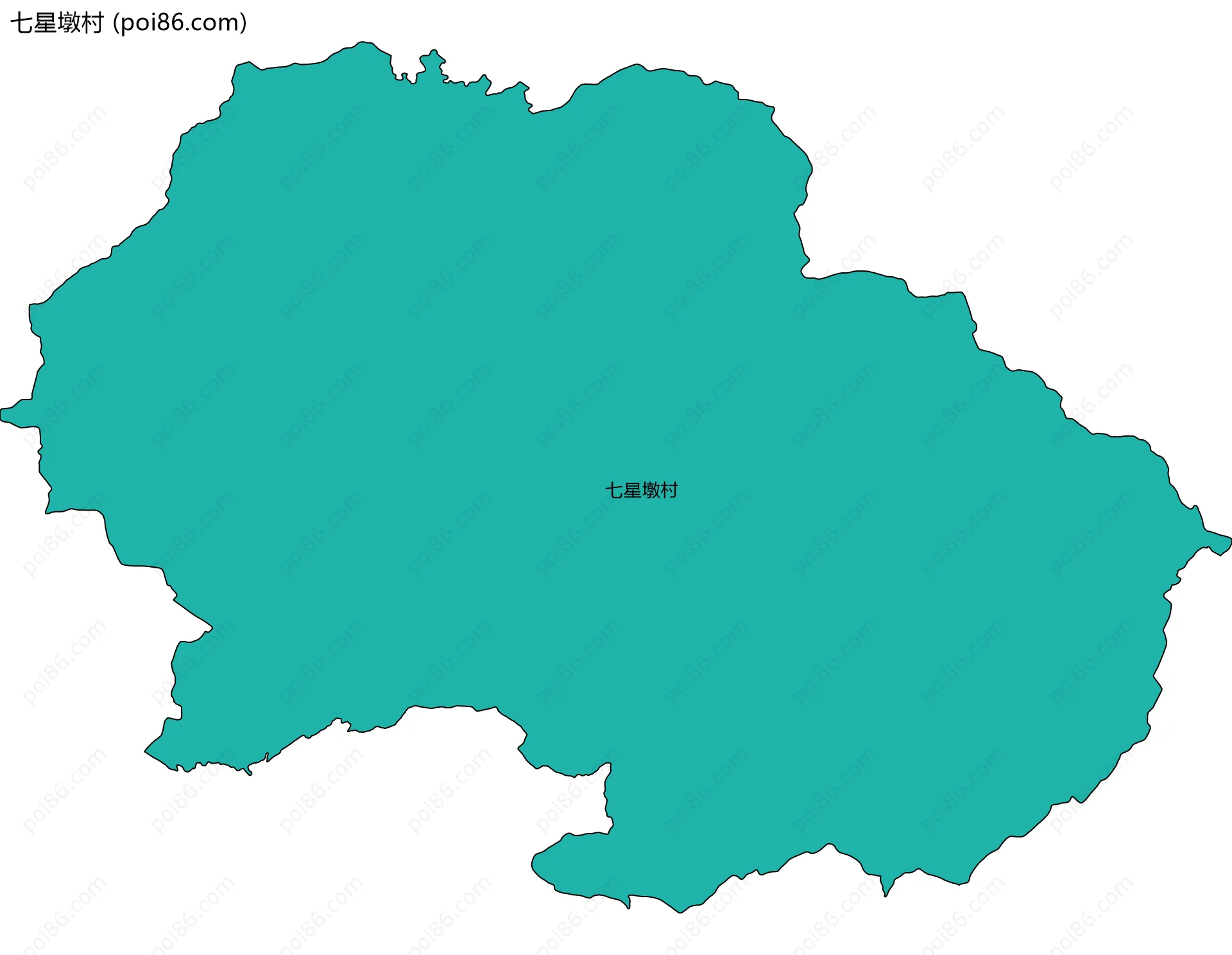 七星墩村边界地图