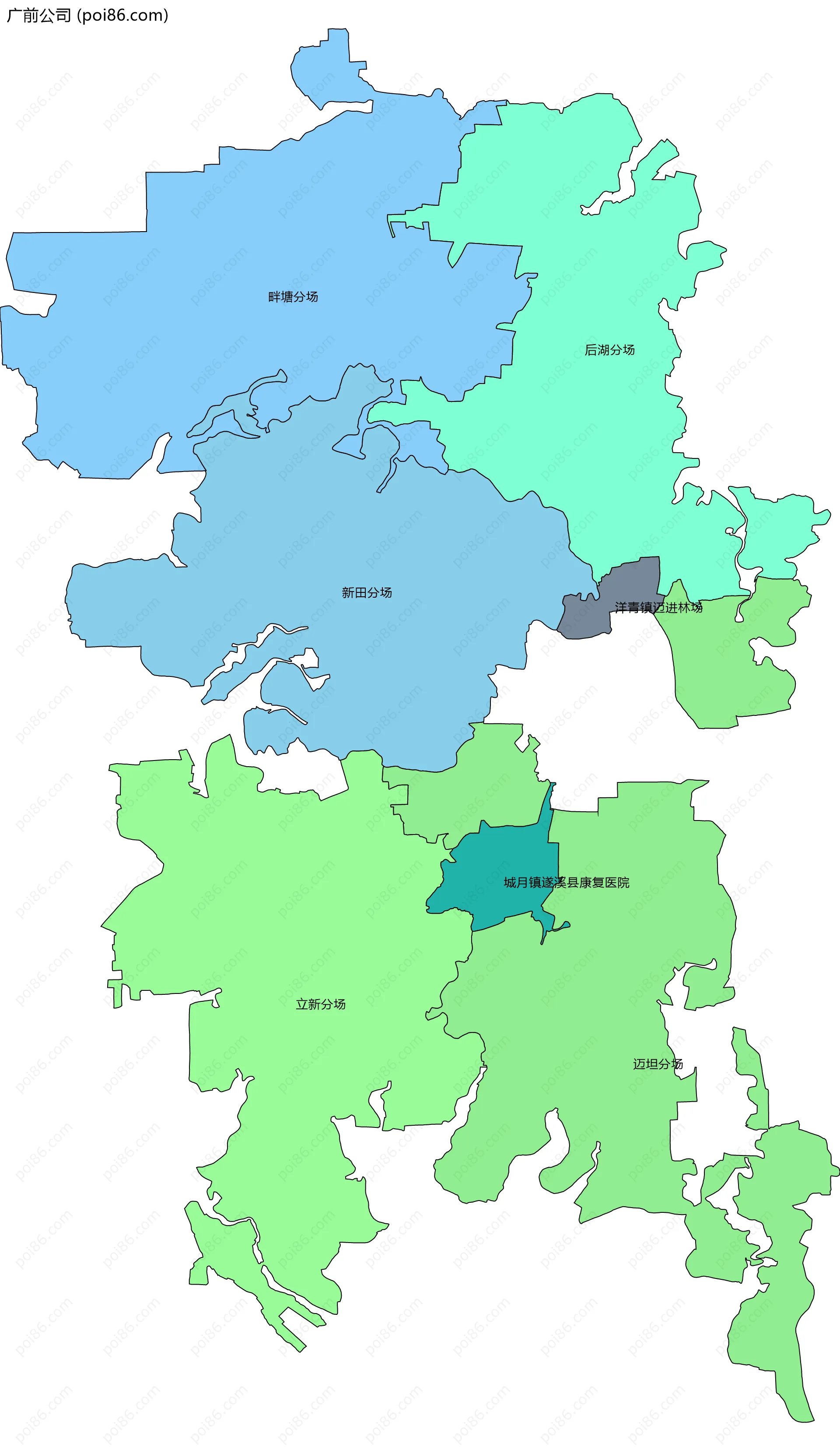 广前公司边界地图(五级行政区划)