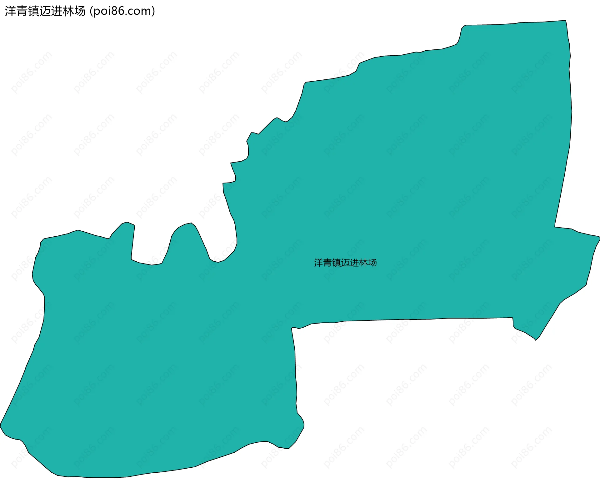 洋青镇迈进林场边界地图
