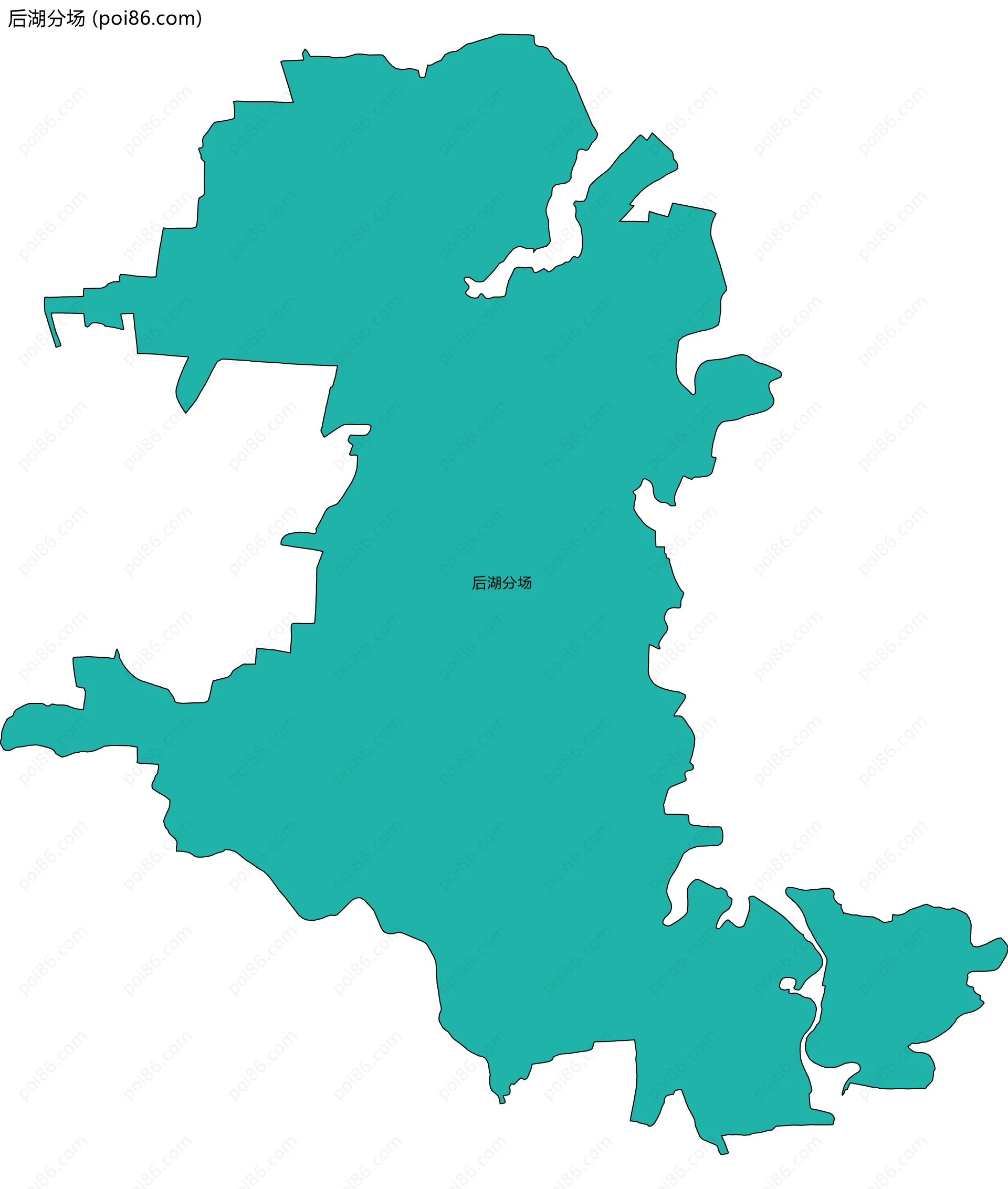 后湖分场边界地图