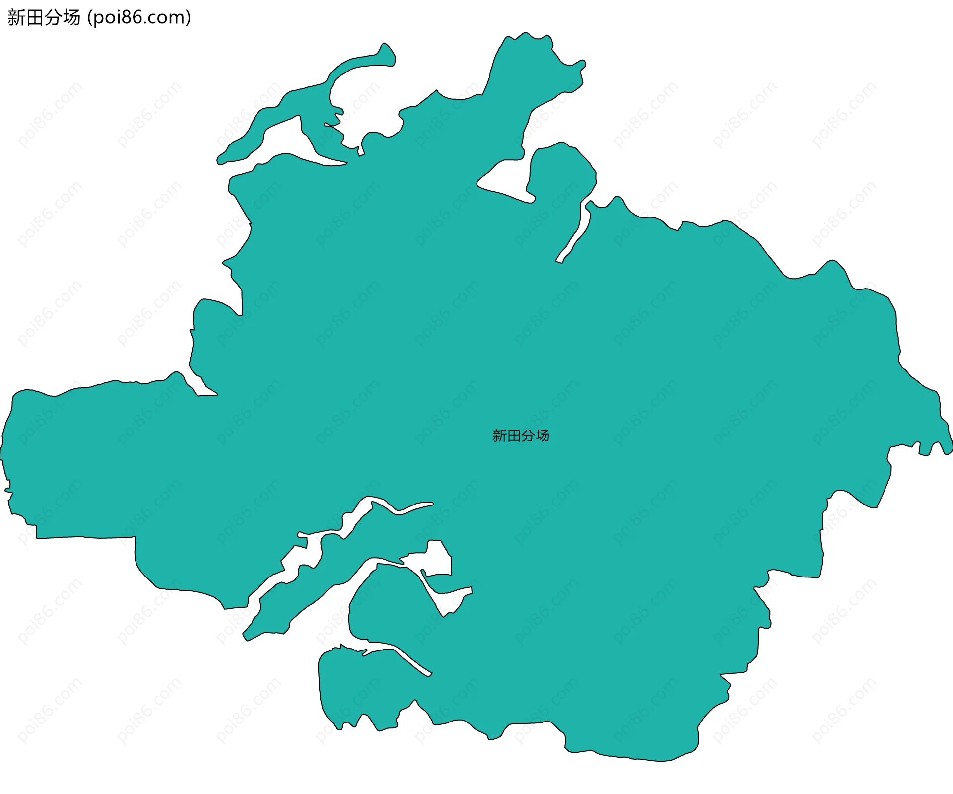 新田分场边界地图