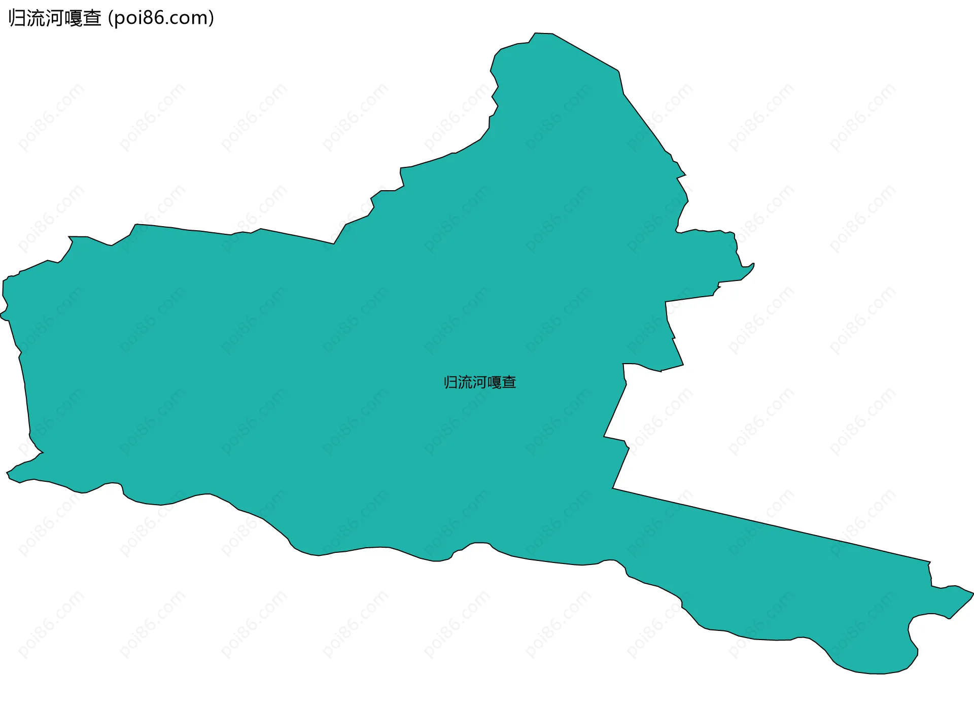 归流河嘎查边界地图