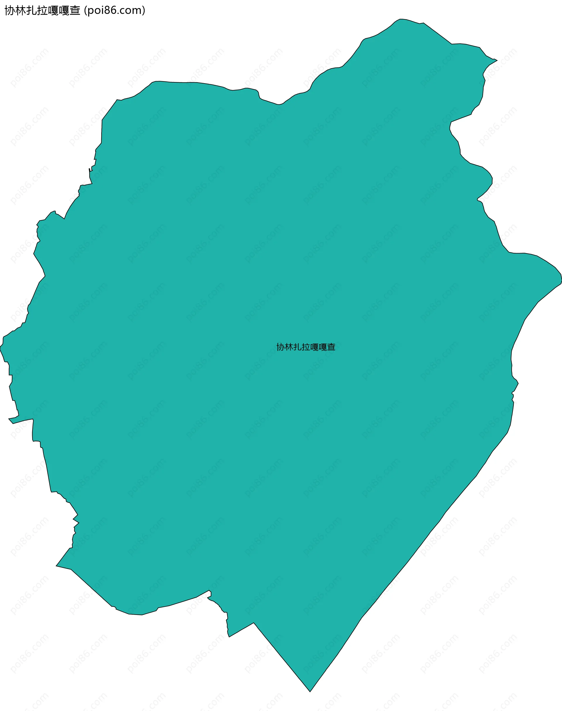 协林扎拉嘎嘎查边界地图
