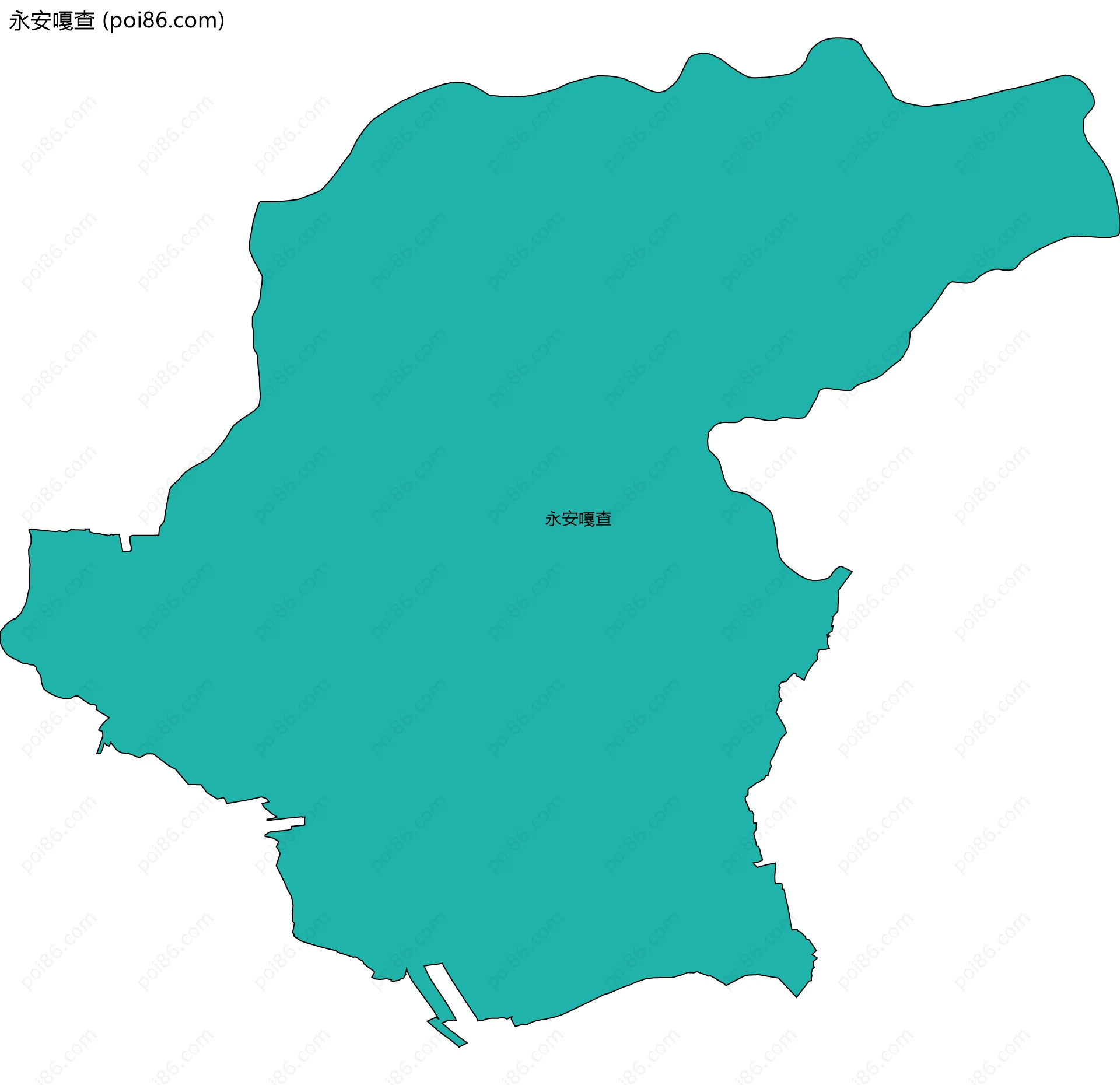 永安嘎查边界地图