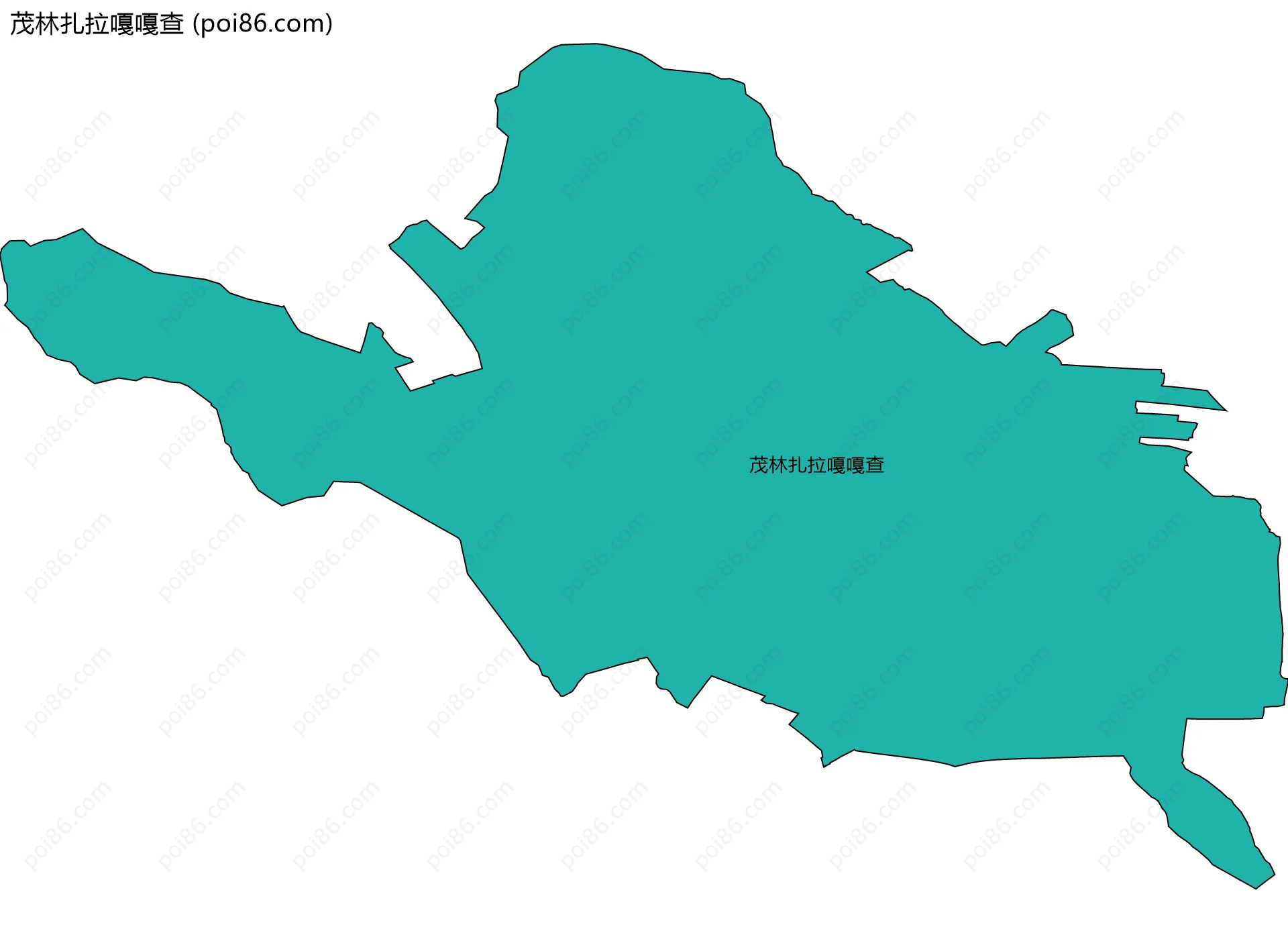 茂林扎拉嘎嘎查边界地图