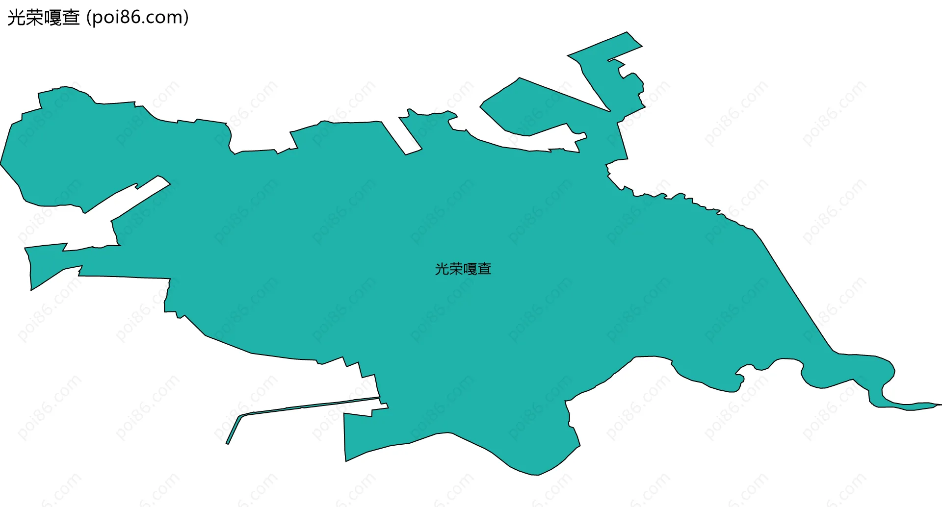 光荣嘎查边界地图