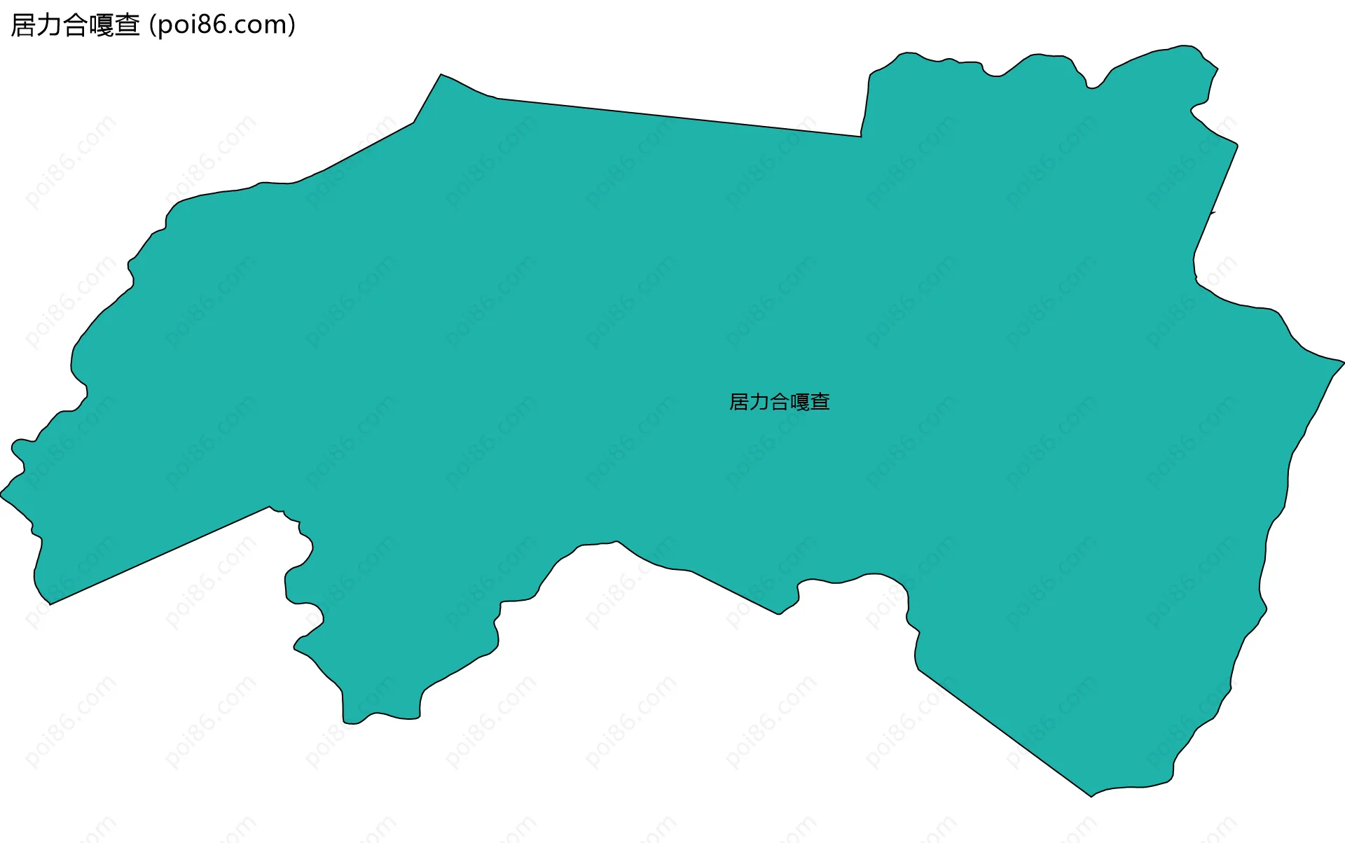 居力合嘎查边界地图