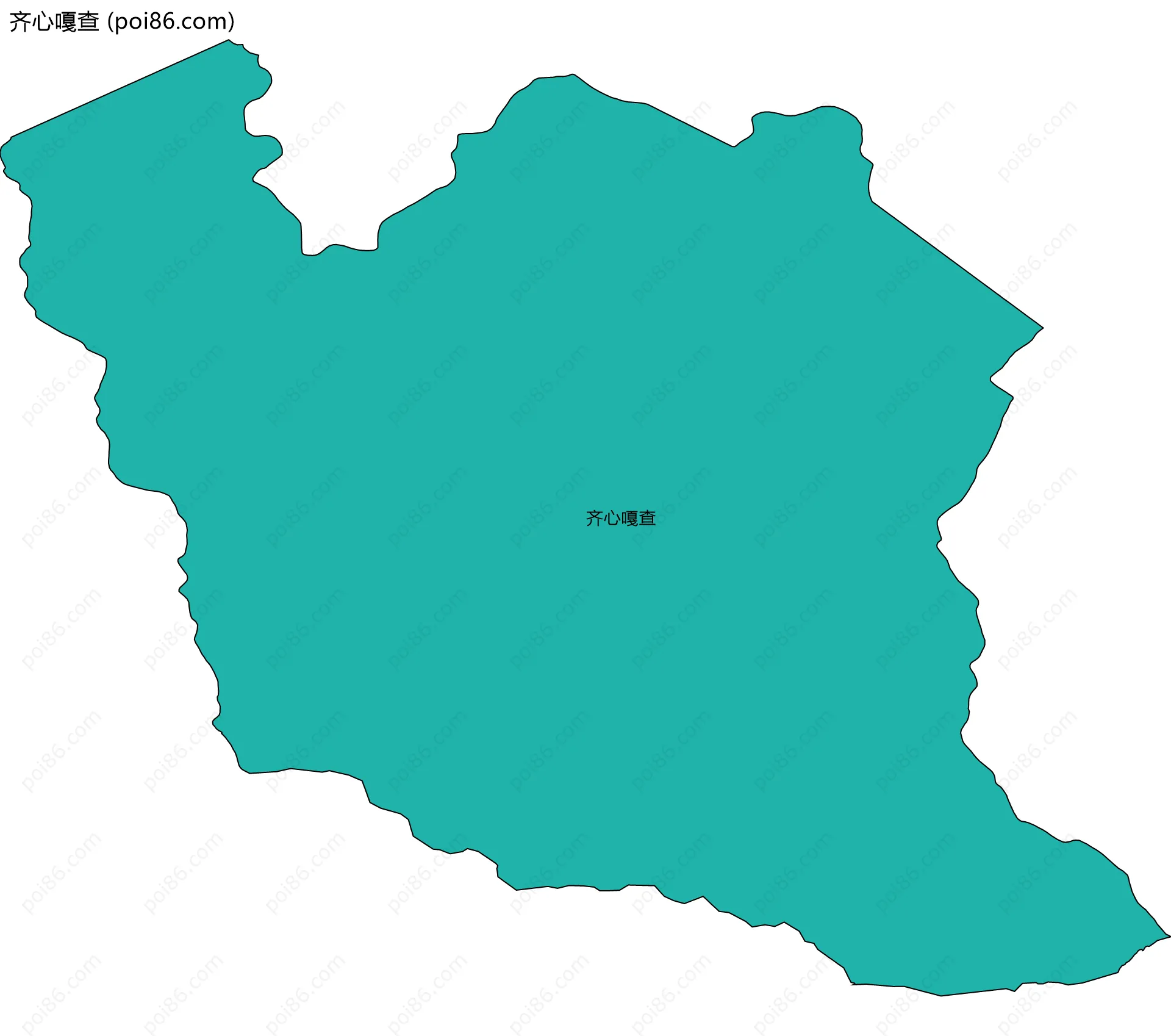 齐心嘎查边界地图