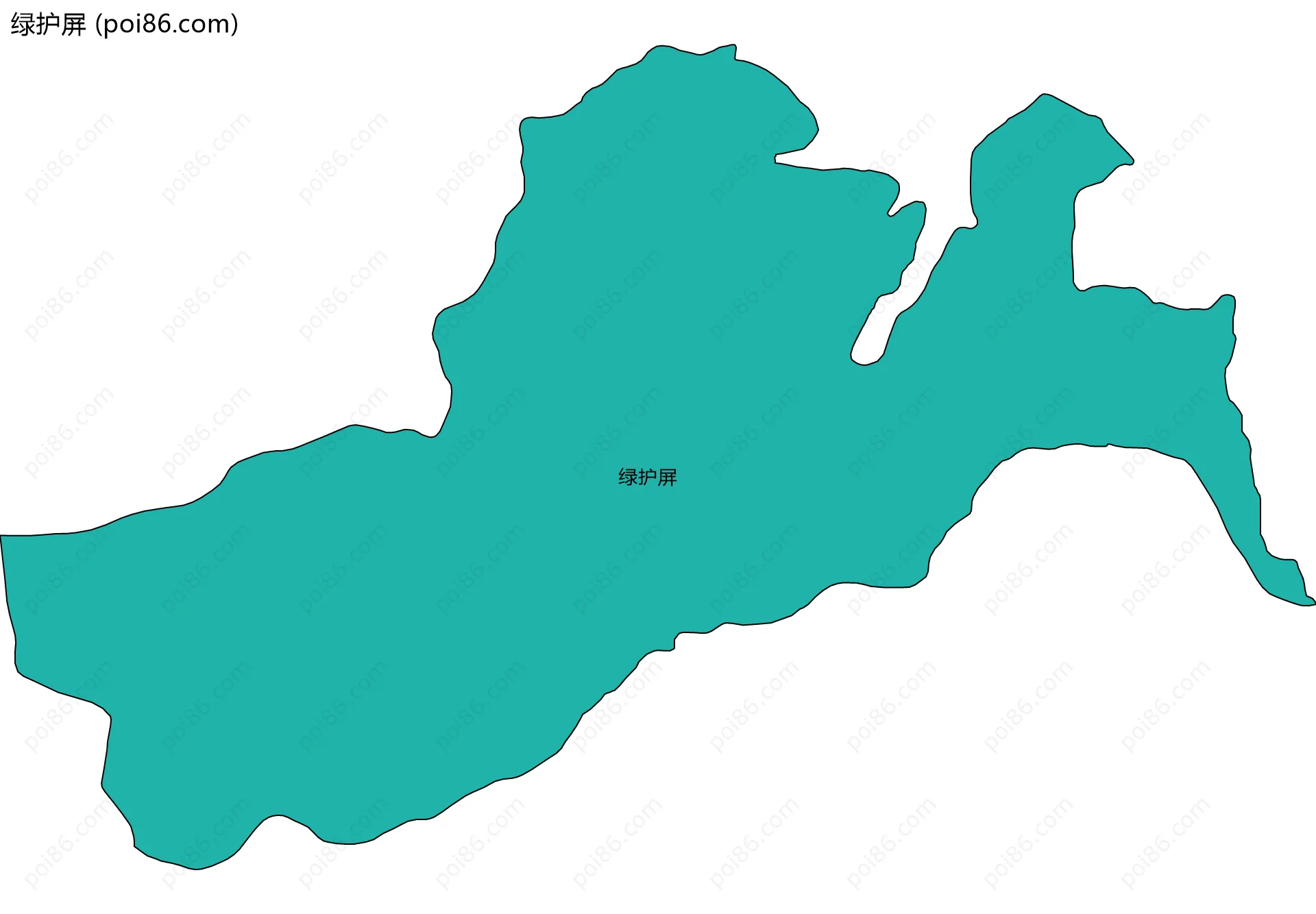 绿护屏边界地图