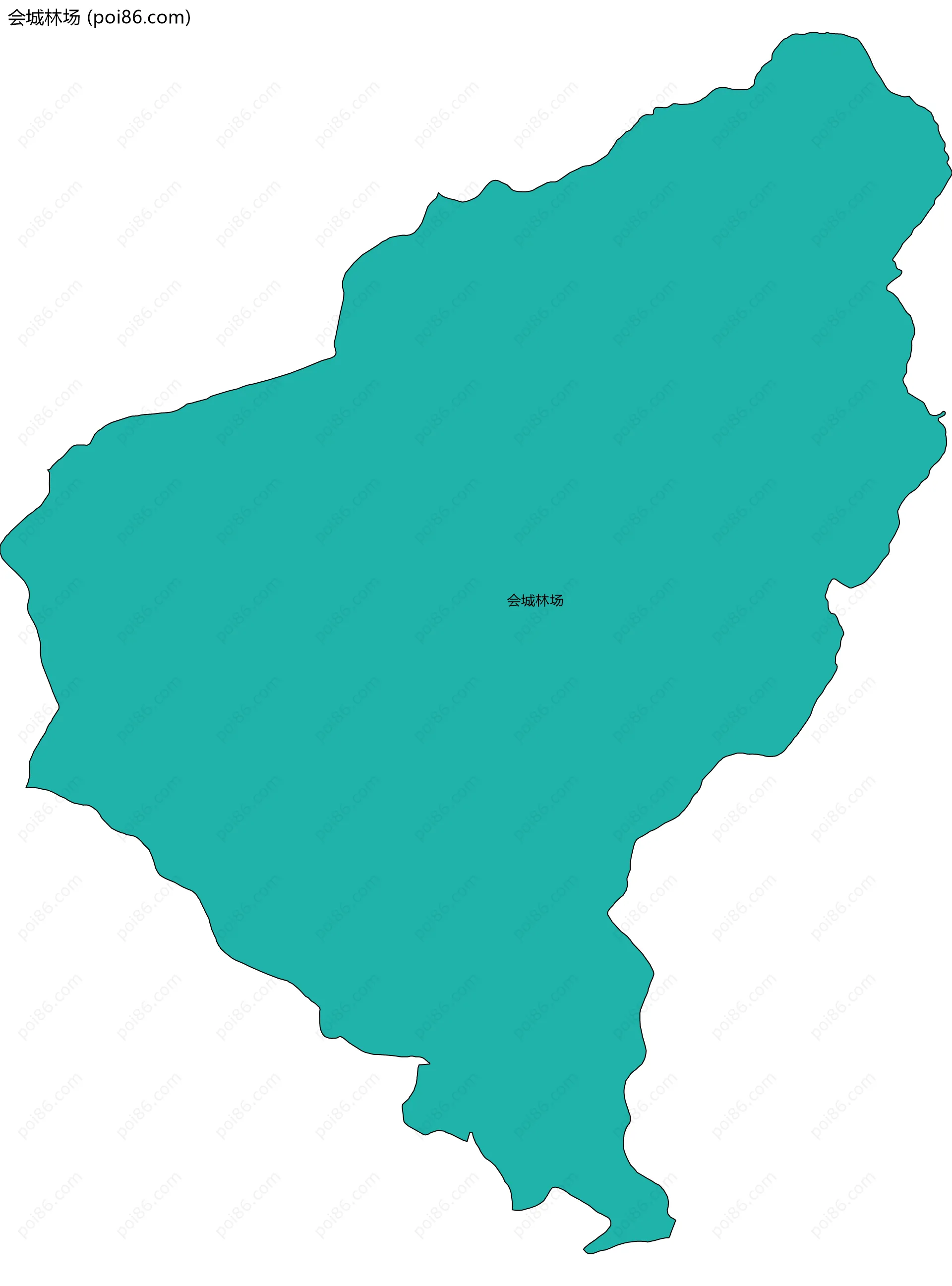 会城林场边界地图