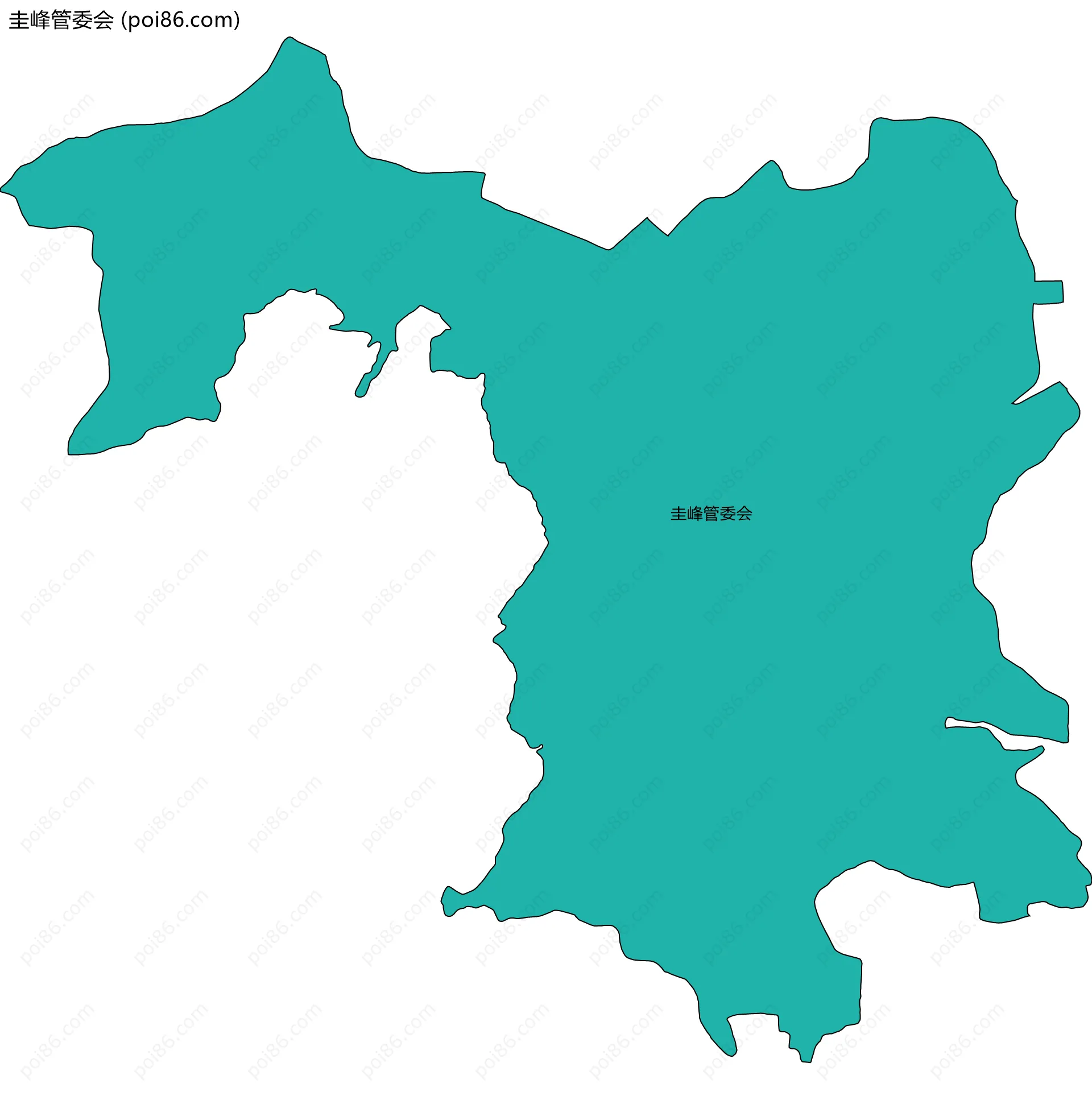 圭峰管委会边界地图