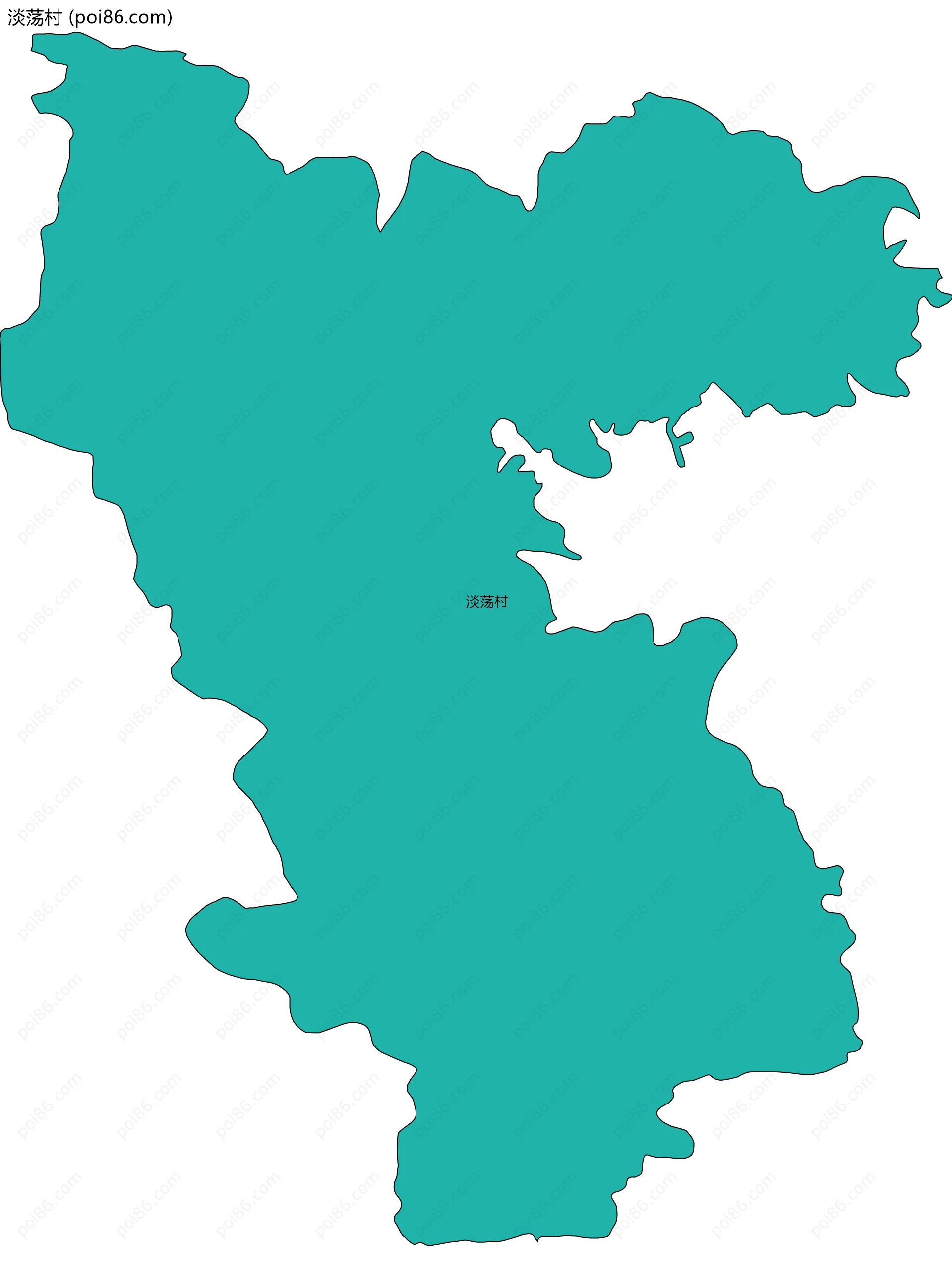 淡荡村边界地图