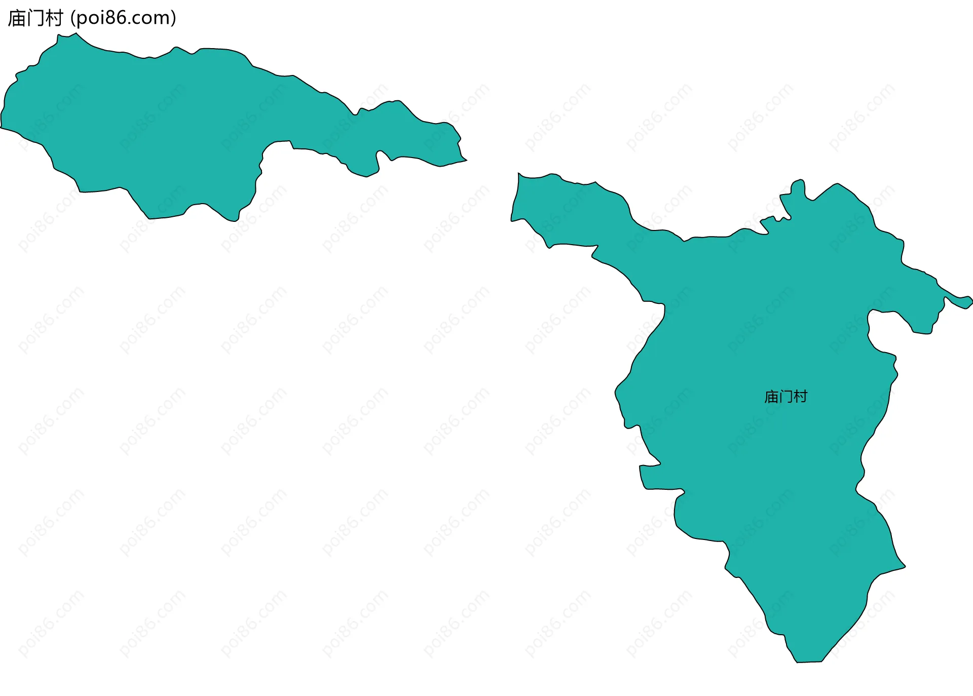 庙门村边界地图