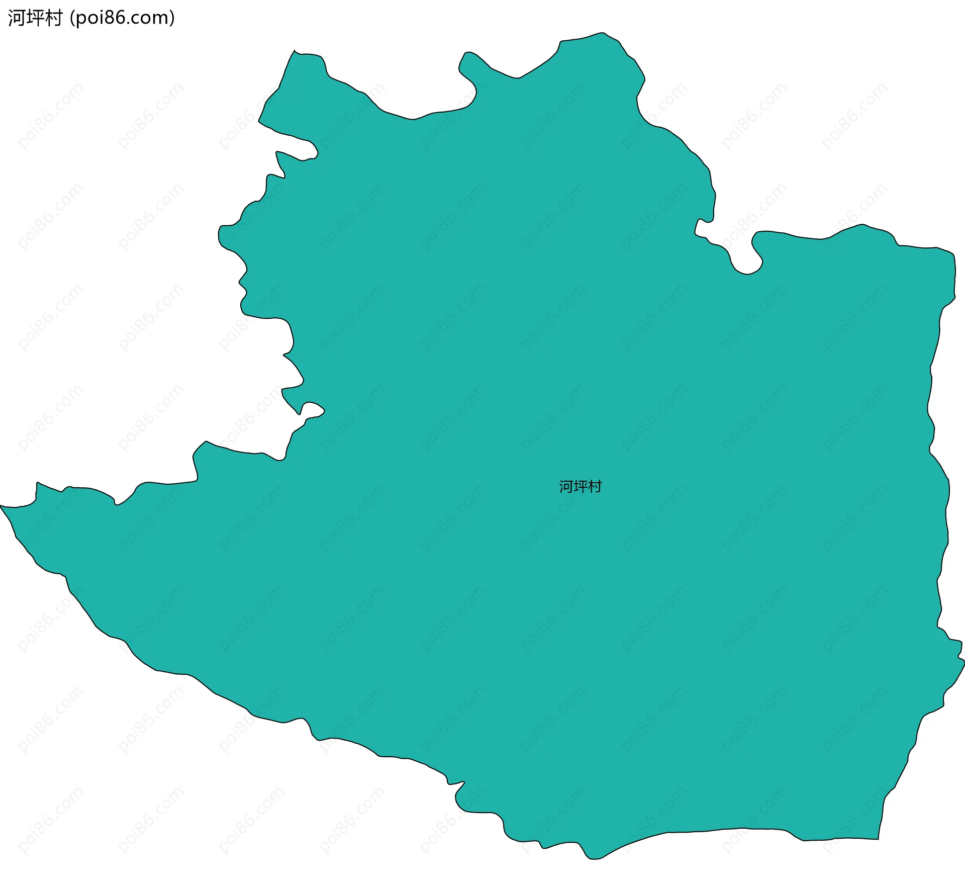 河坪村边界地图