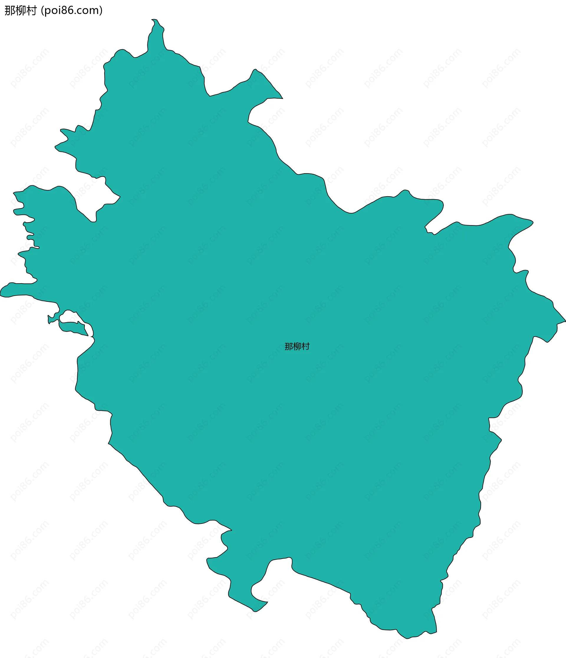 那柳村边界地图