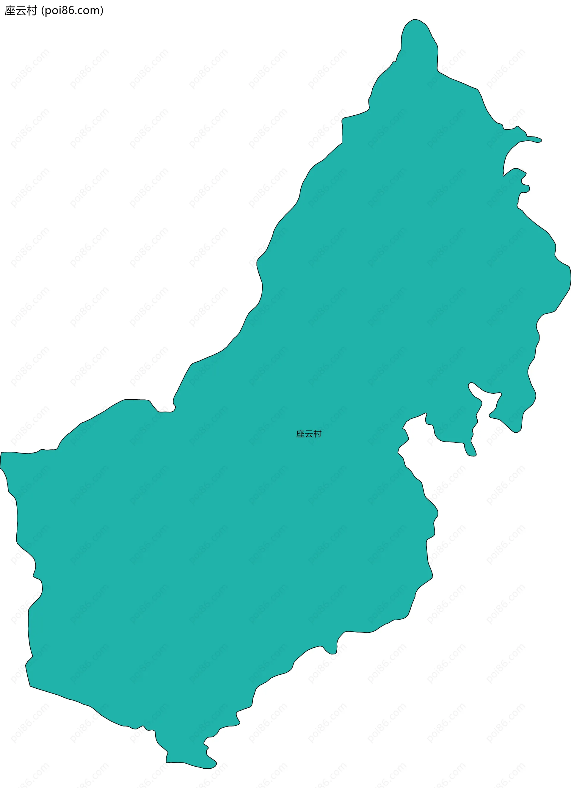 座云村边界地图