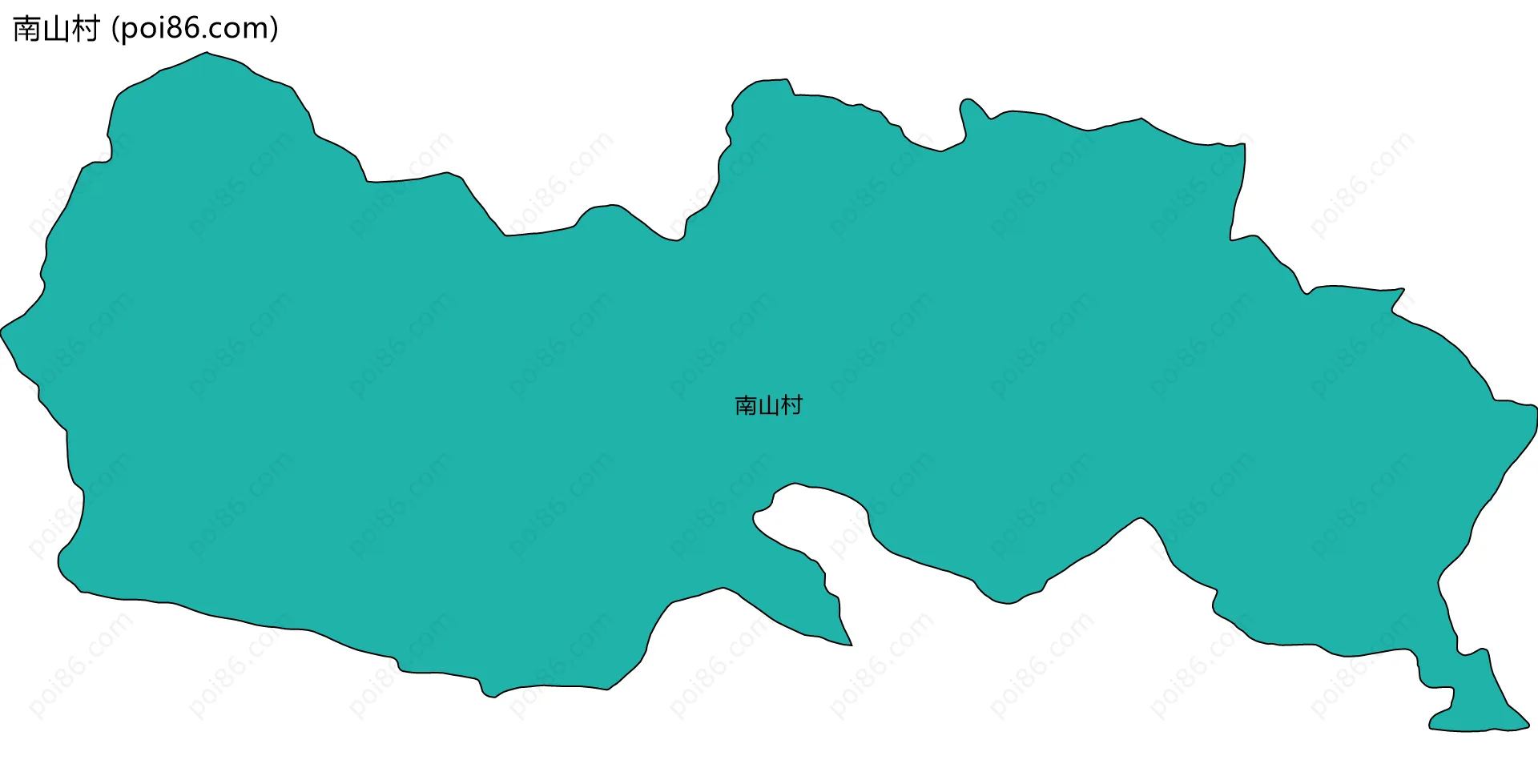 南山村边界地图