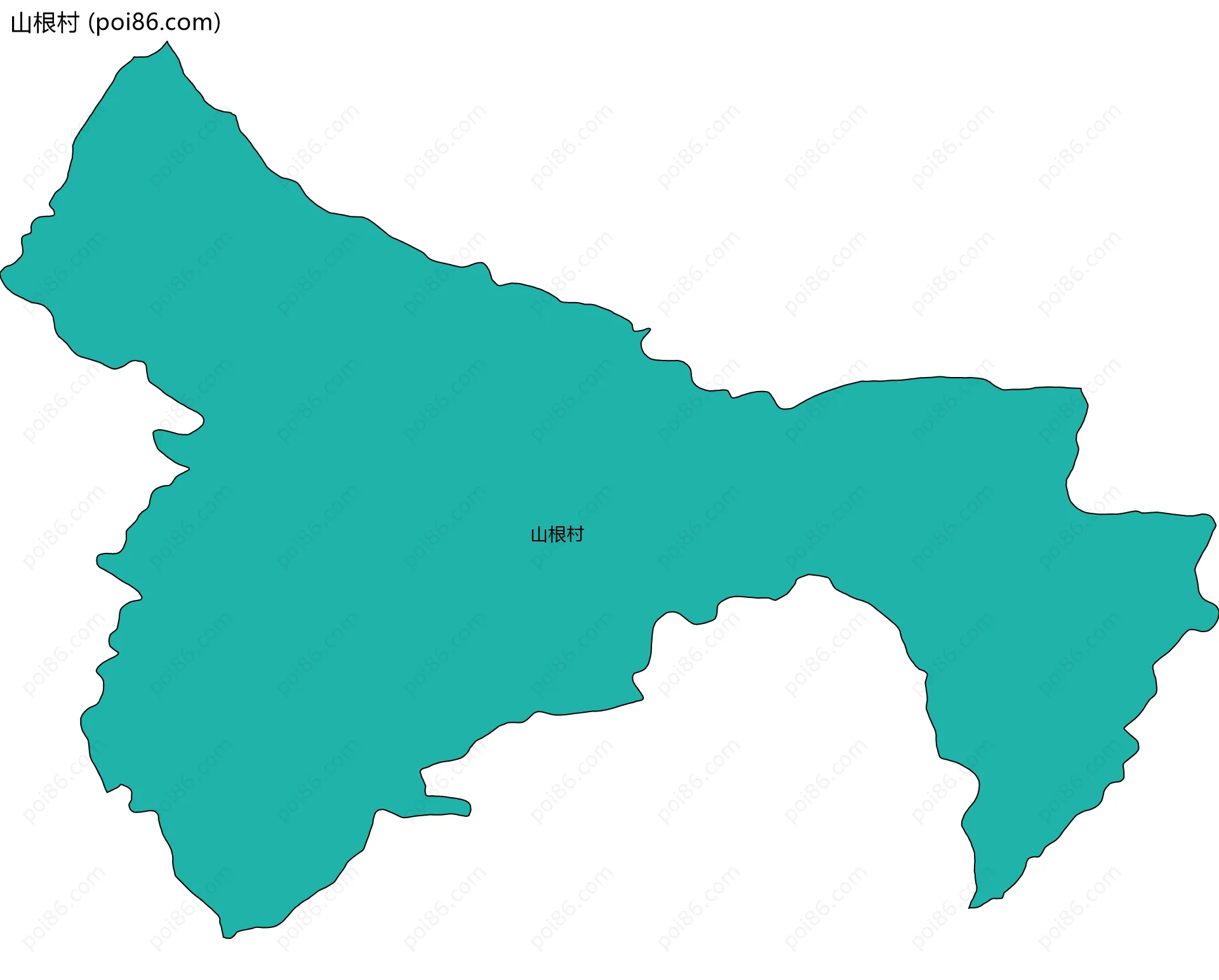 山根村边界地图