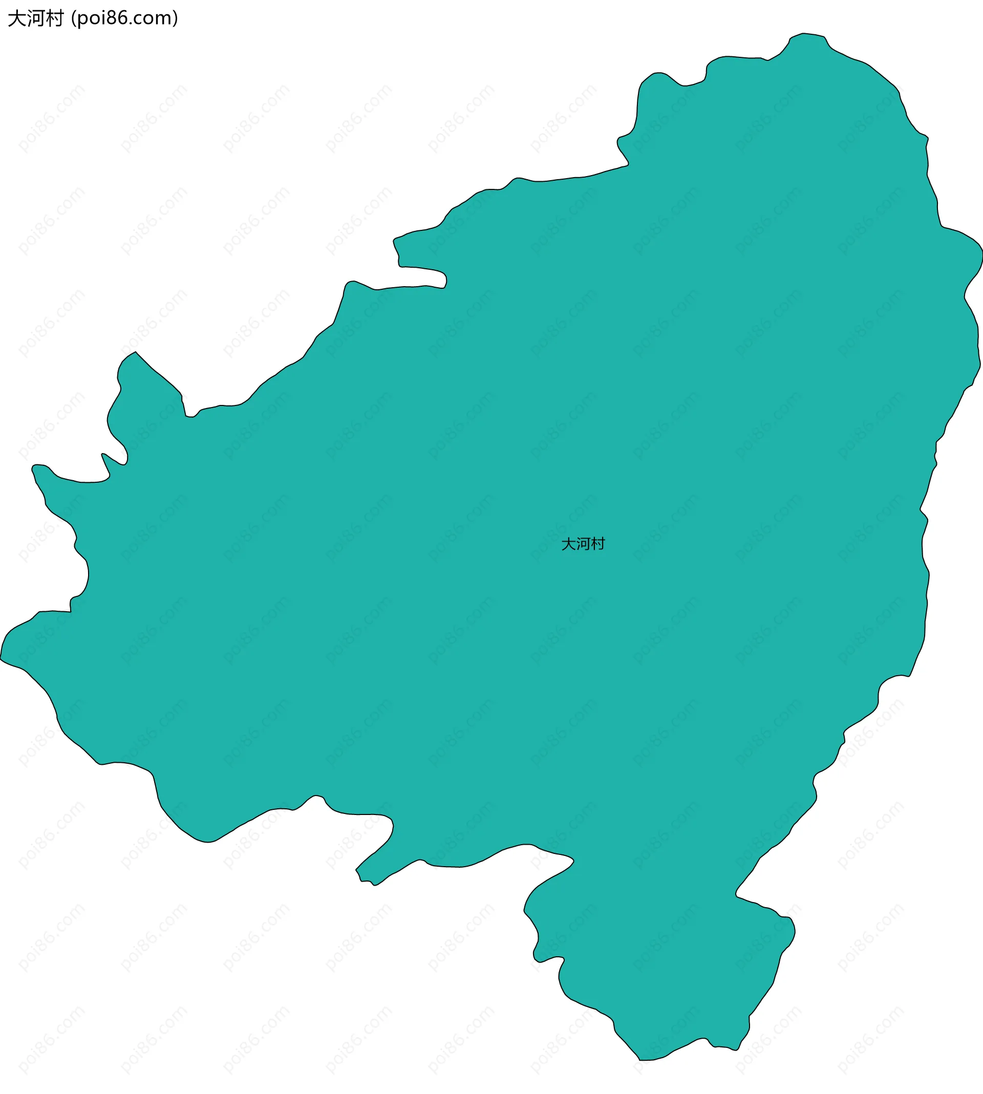 大河村边界地图