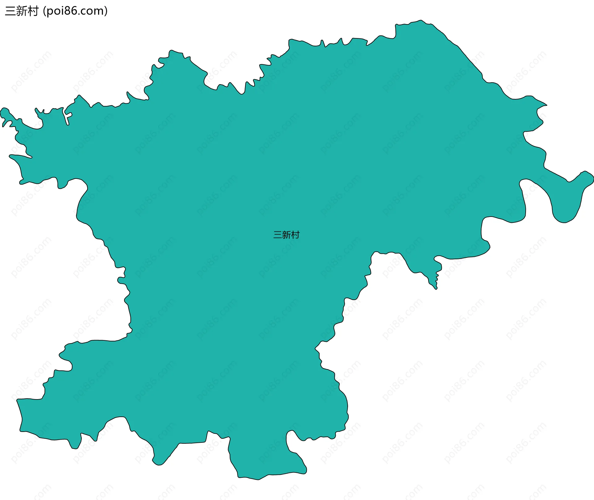 三新村边界地图
