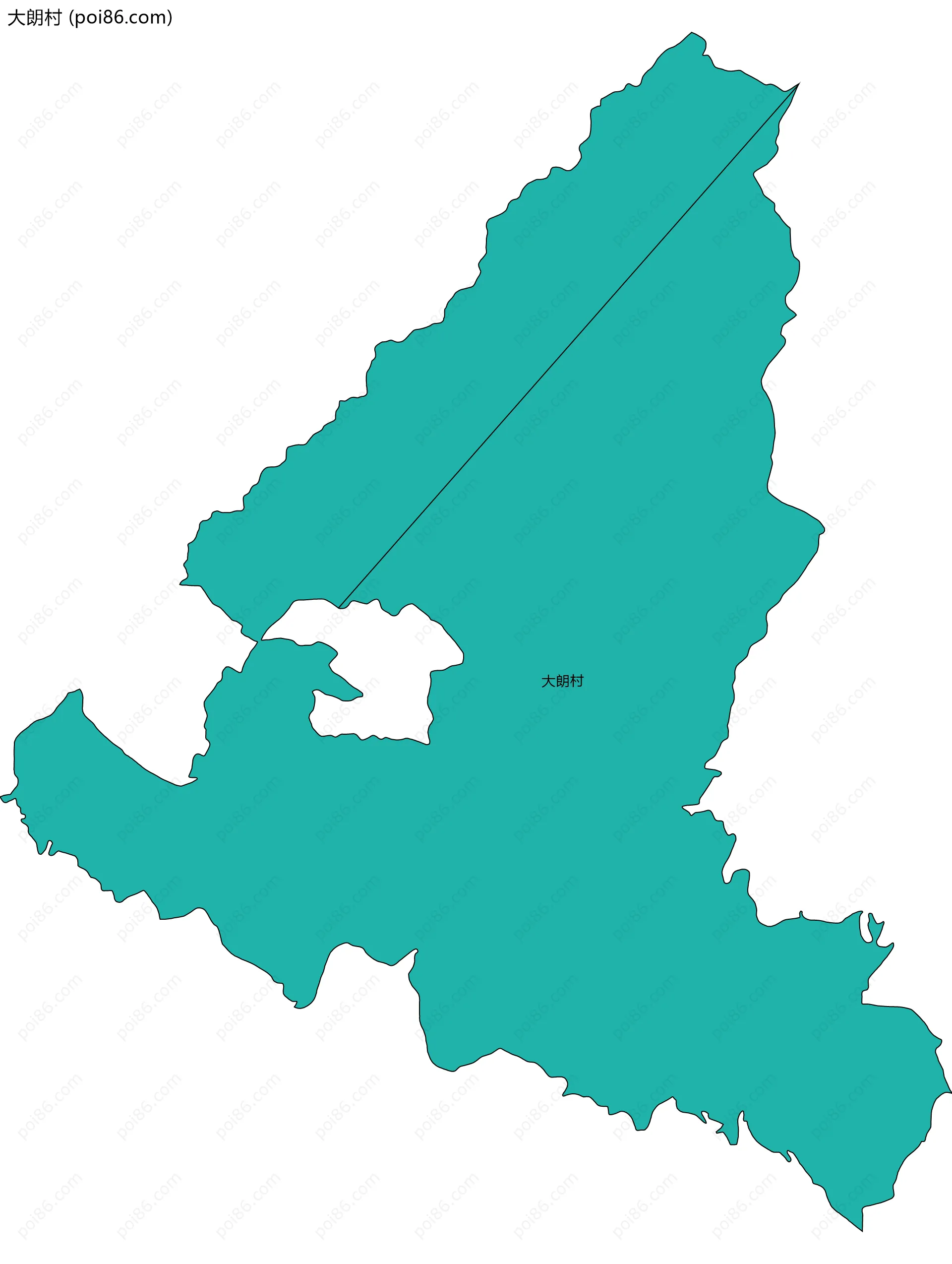 大朗村边界地图