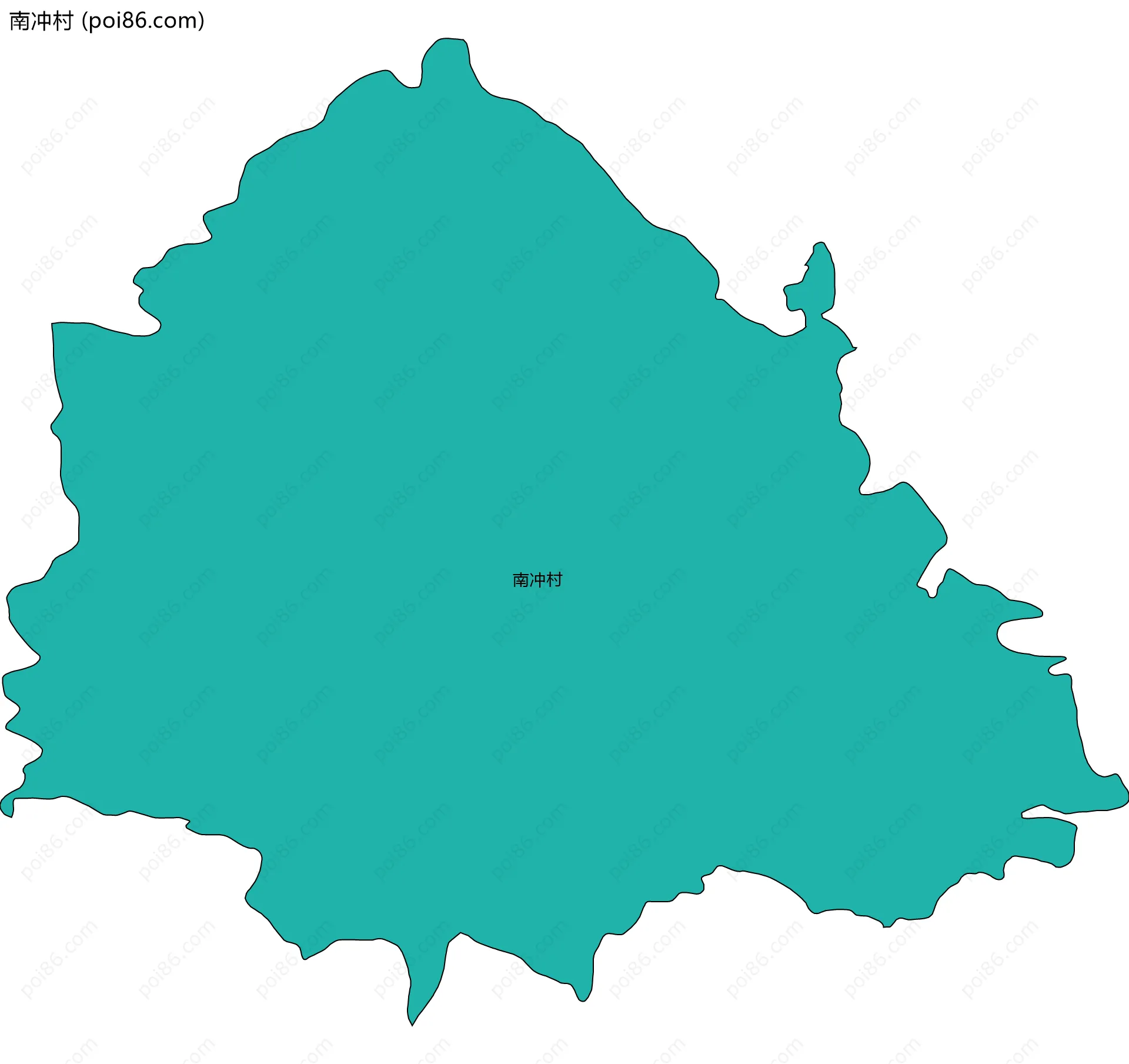 南冲村边界地图