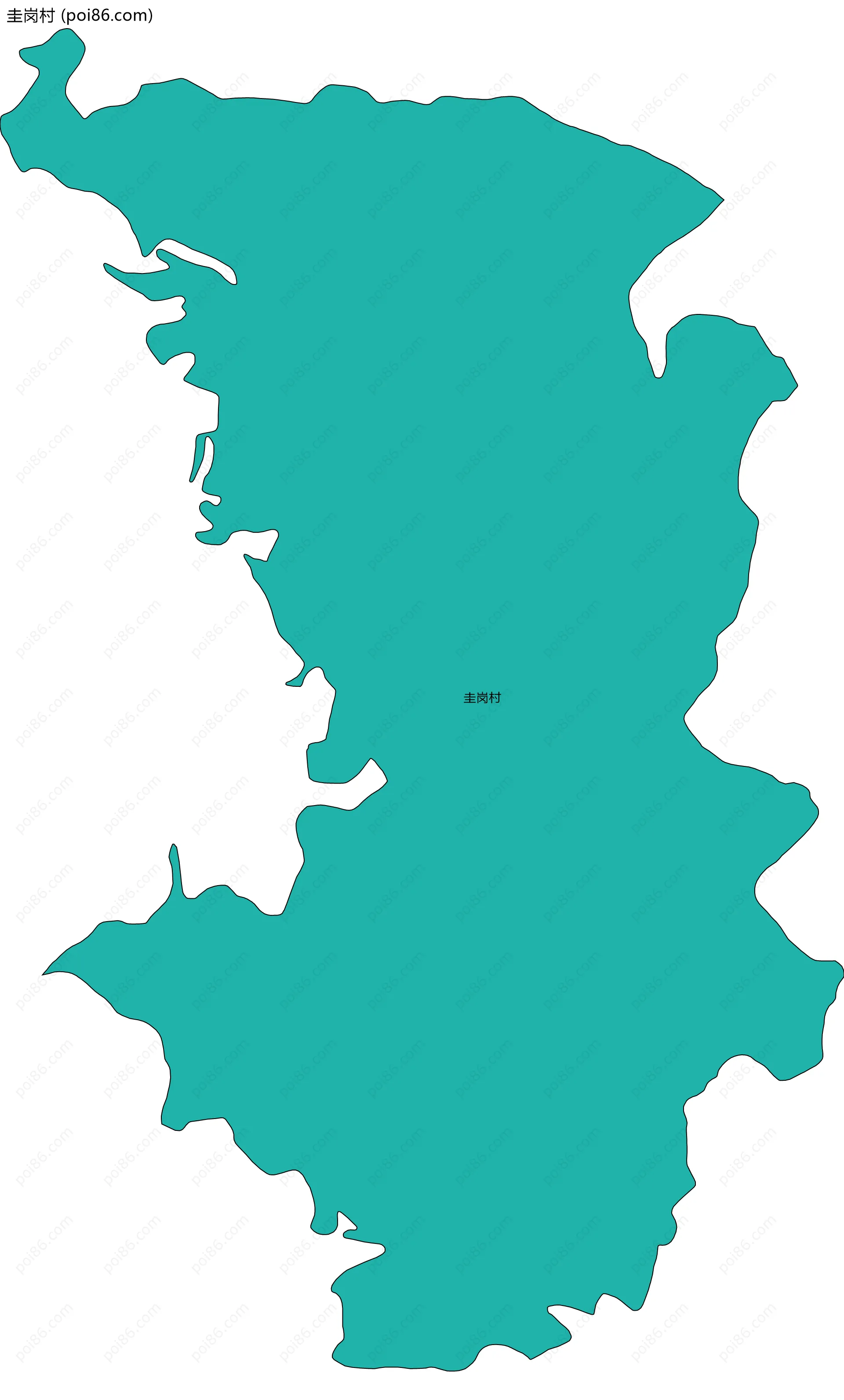 圭岗村边界地图